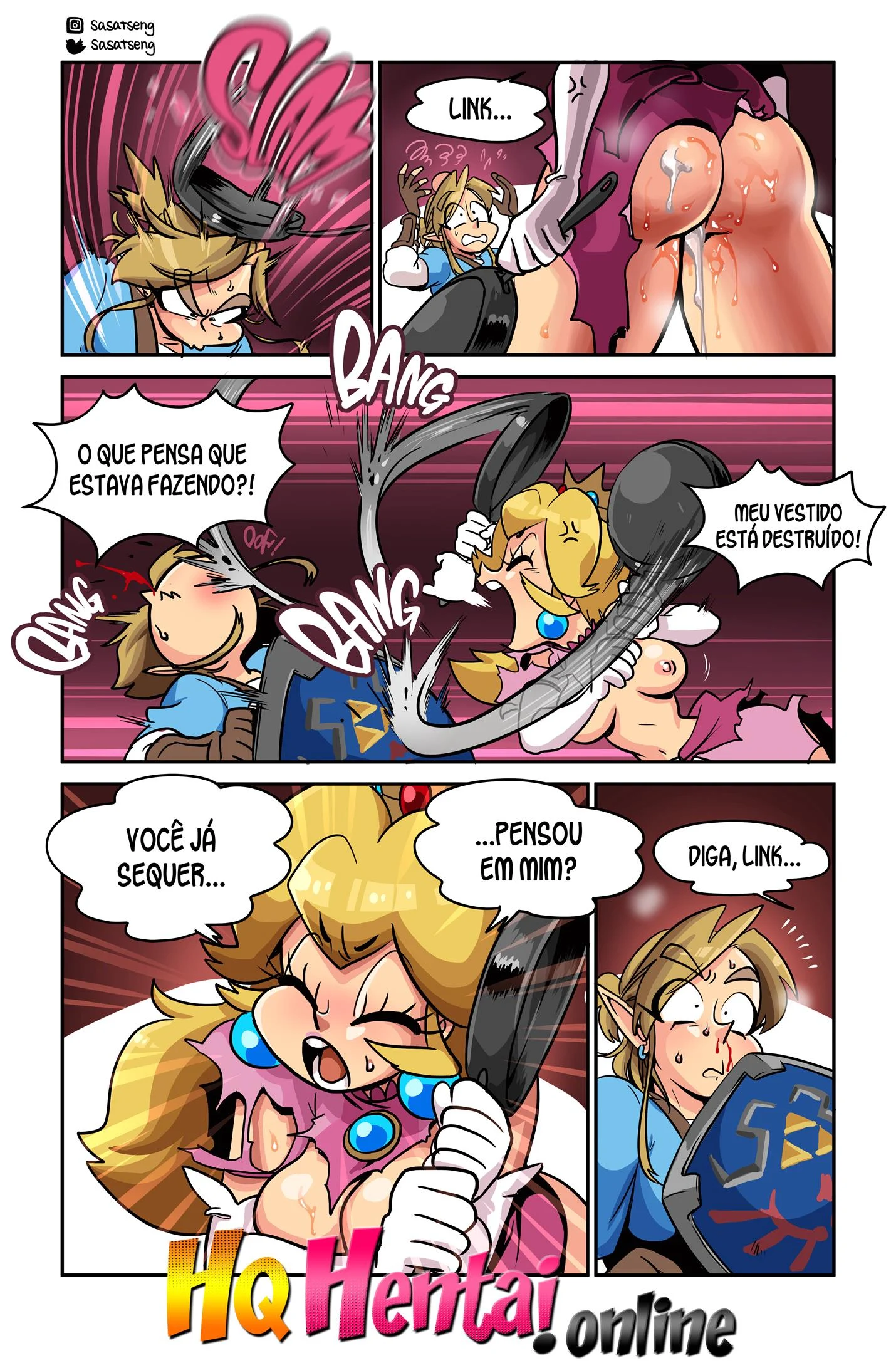 Link fodendo Peach – Smash Bros Hentai – Português Brasileiro
