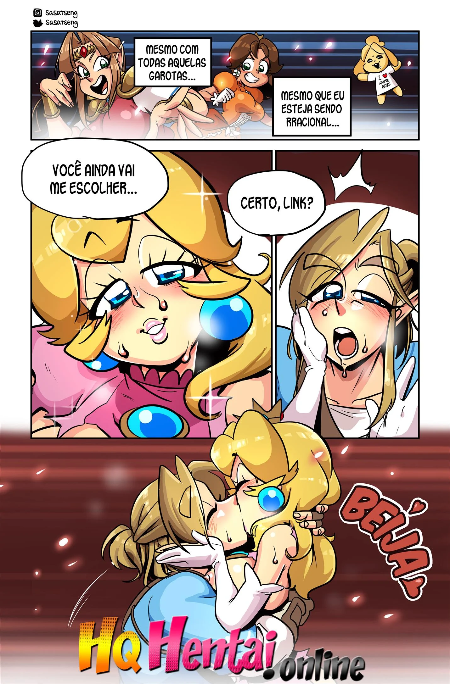Link fodendo Peach – Smash Bros Hentai – Português Brasileiro