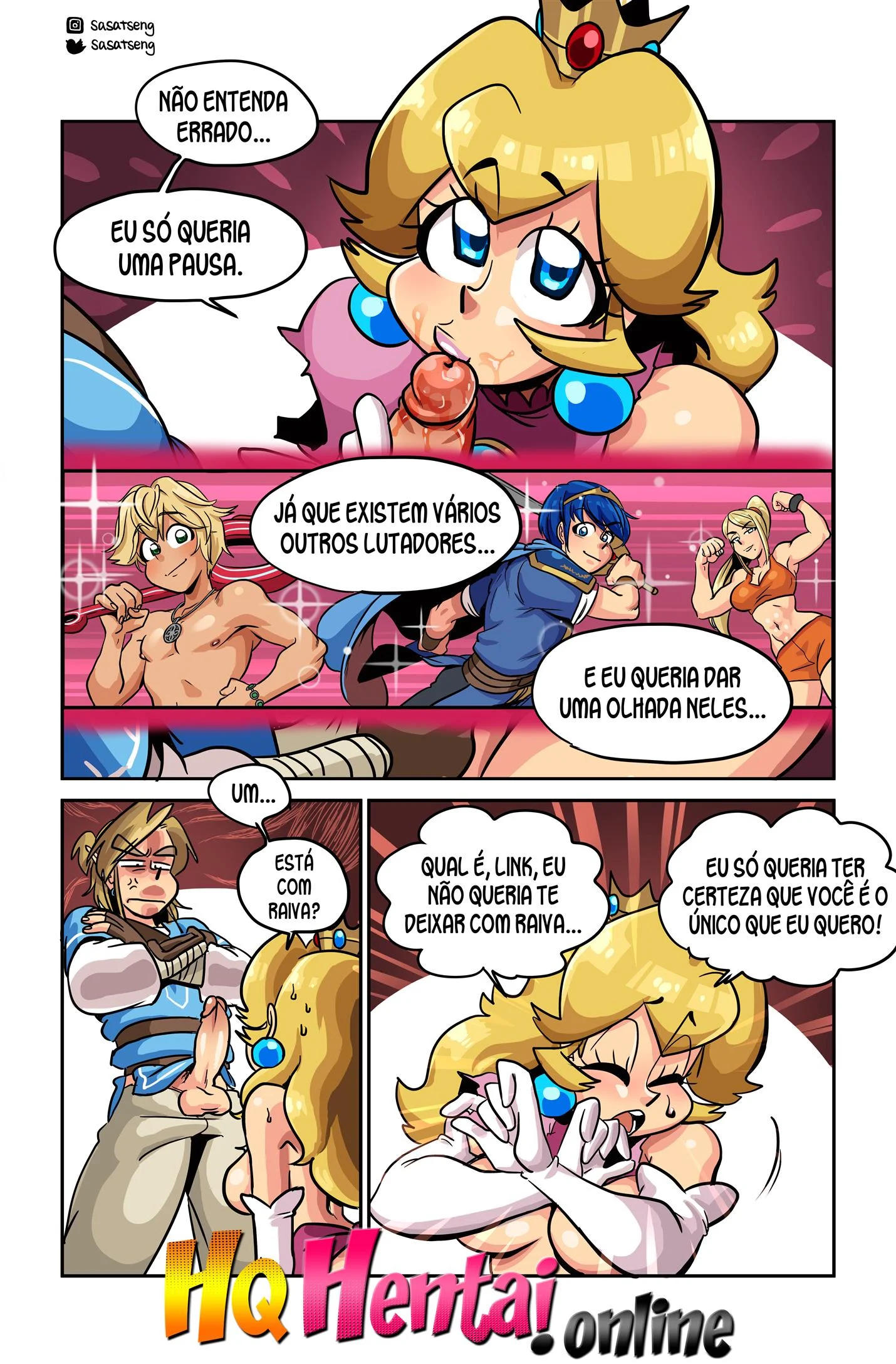 Link fodendo Peach – Smash Bros Hentai – Português Brasileiro
