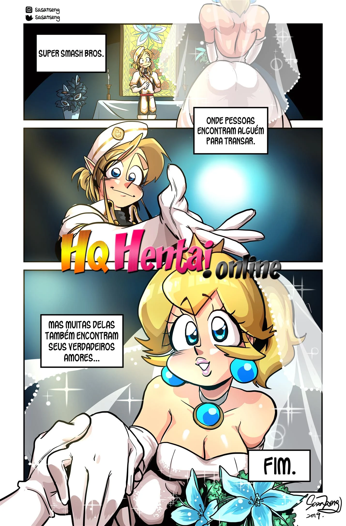 Link fodendo Peach – Smash Bros Hentai – Português Brasileiro