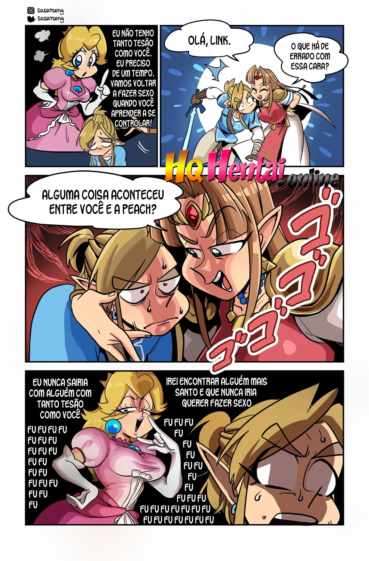 Link fodendo Peach – Smash Bros Hentai – Português Brasileiro