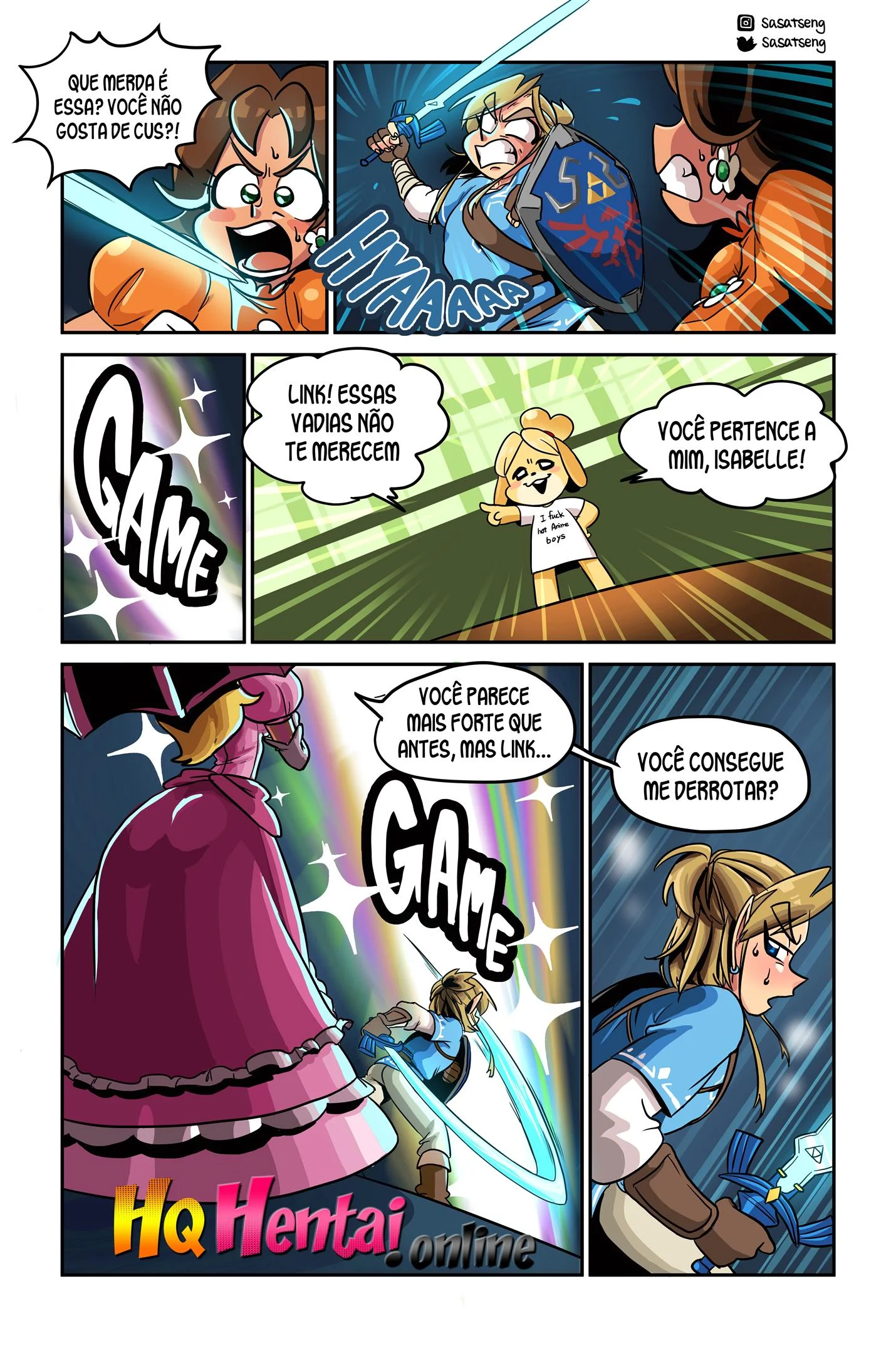 Link fodendo Peach – Smash Bros Hentai – Português Brasileiro