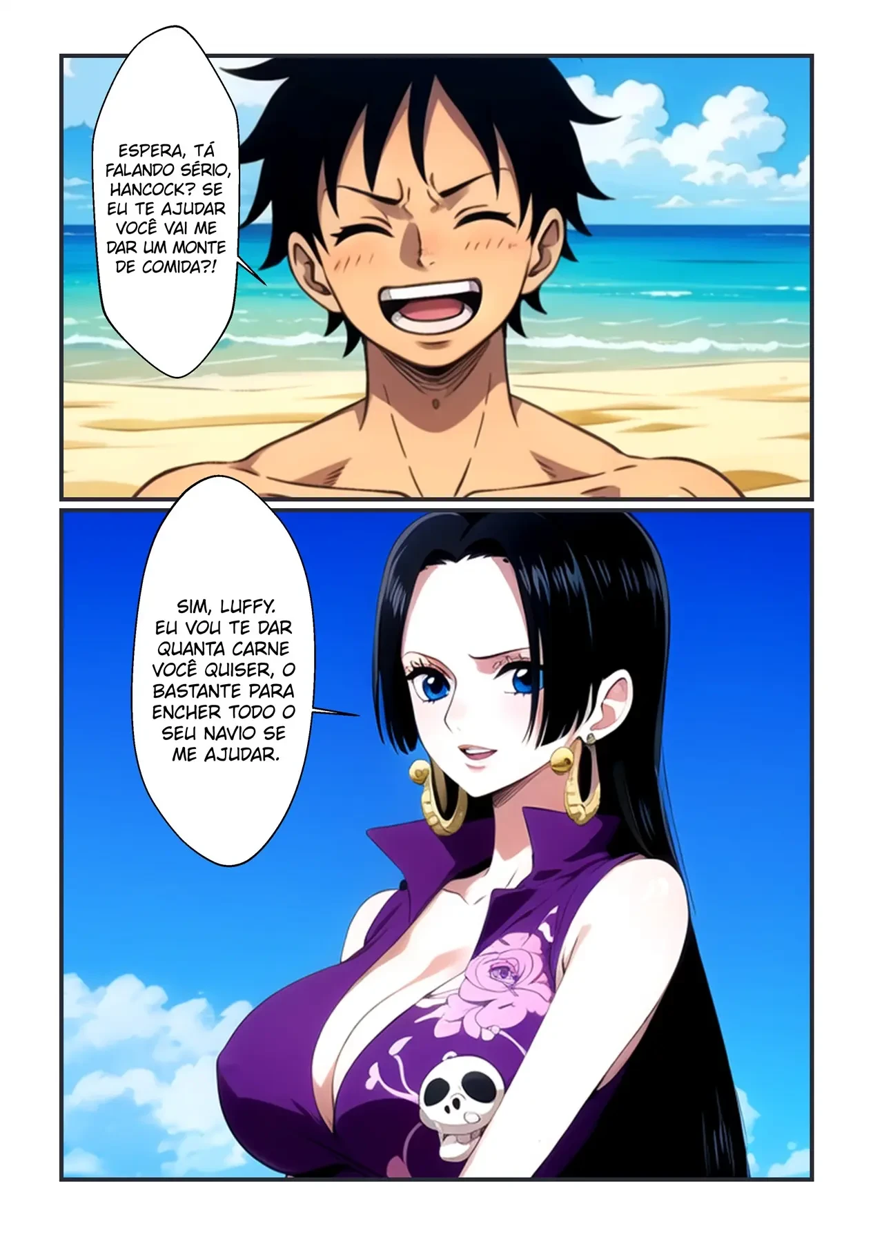 Luffy e Hancock Fazendo Sexo na Praia – Boquete – Atualizado