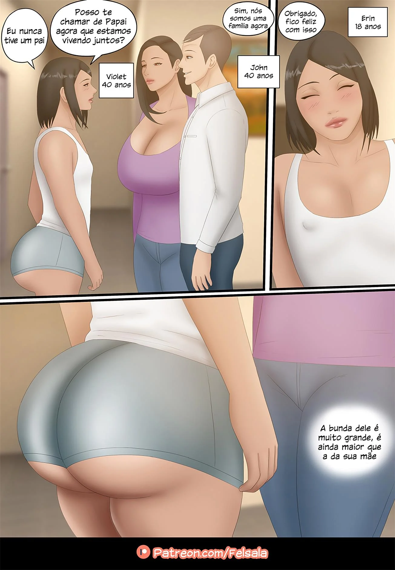 Meu novo padrasto – Quadrinhos Eróticos – Versão PT-BR