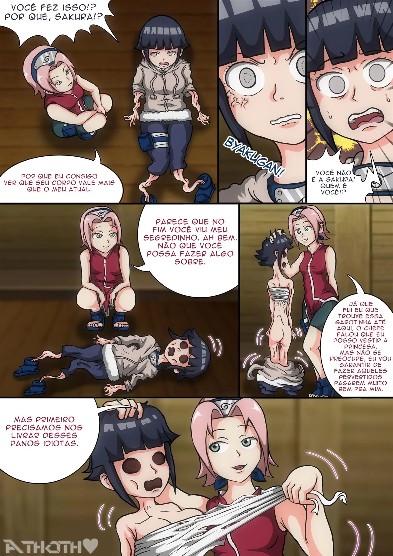 Na pele das kunoichis – Peitões – Completo