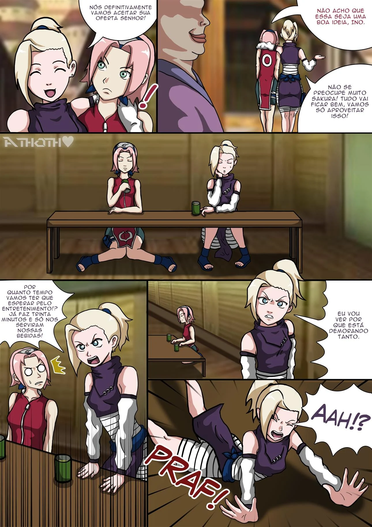 Na pele das kunoichis – Peitões – Completo