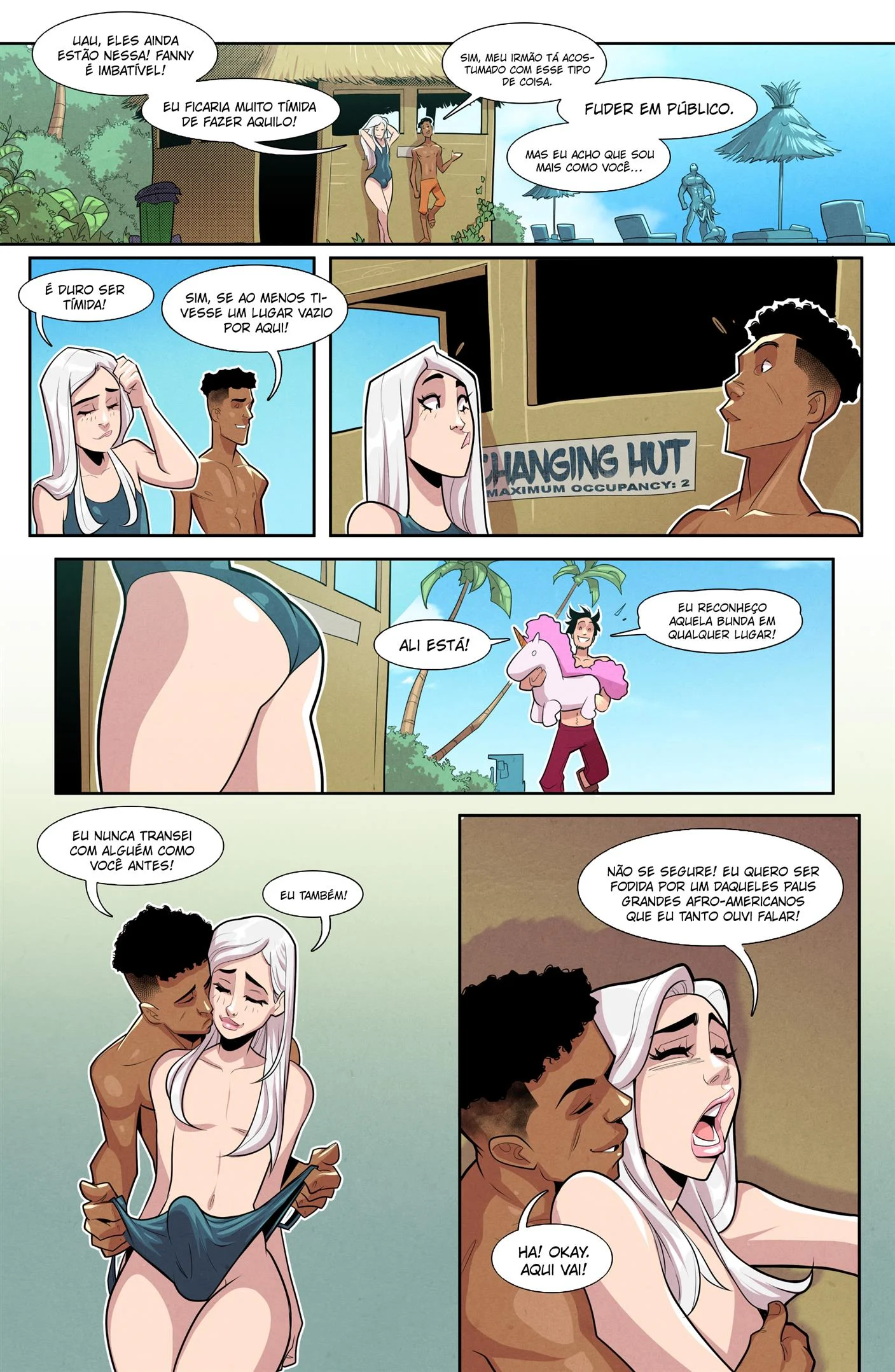 Na praia com as namoradas traps – Hentai Gay – Português Brasileiro