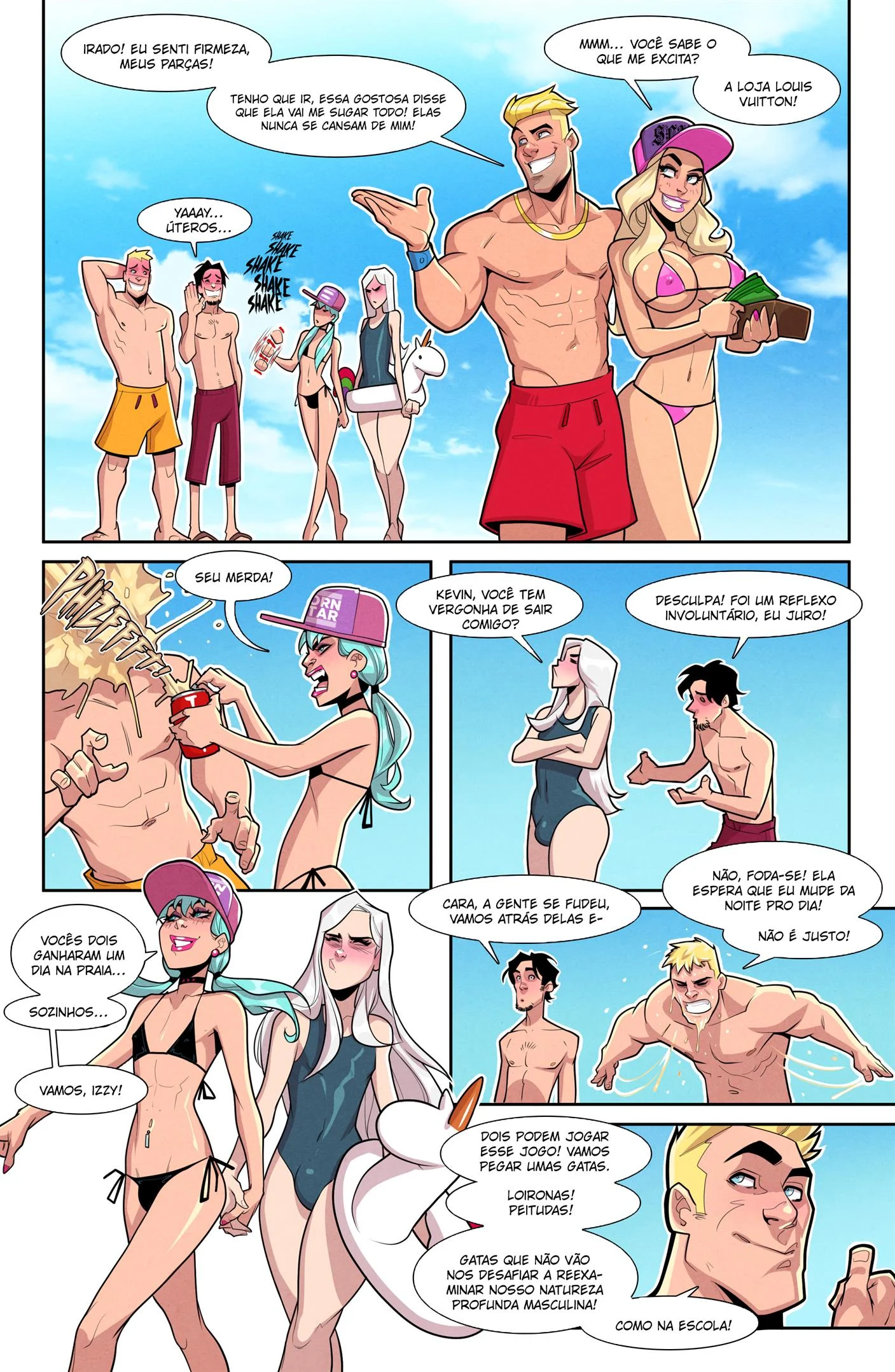 Na praia com as namoradas traps – Hentai Gay – Português Brasileiro