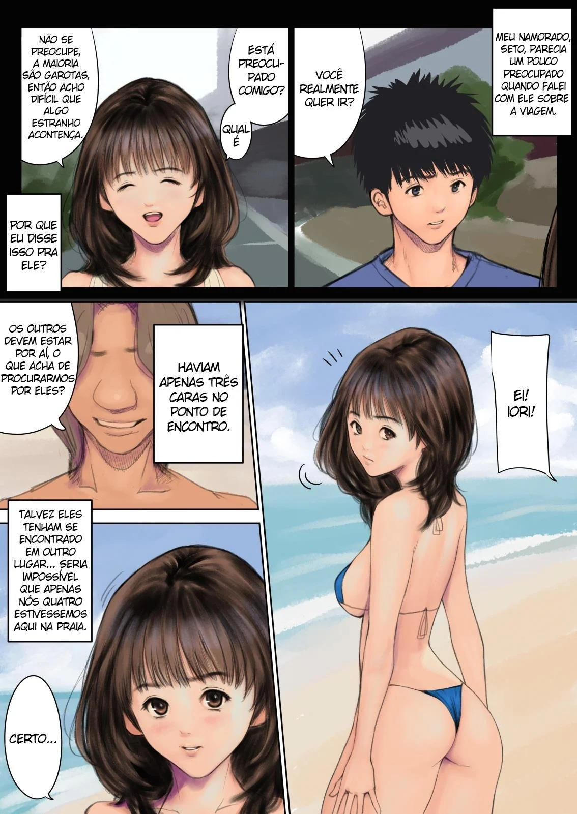 Na praia com os senpais – Doujin – Sem Censura