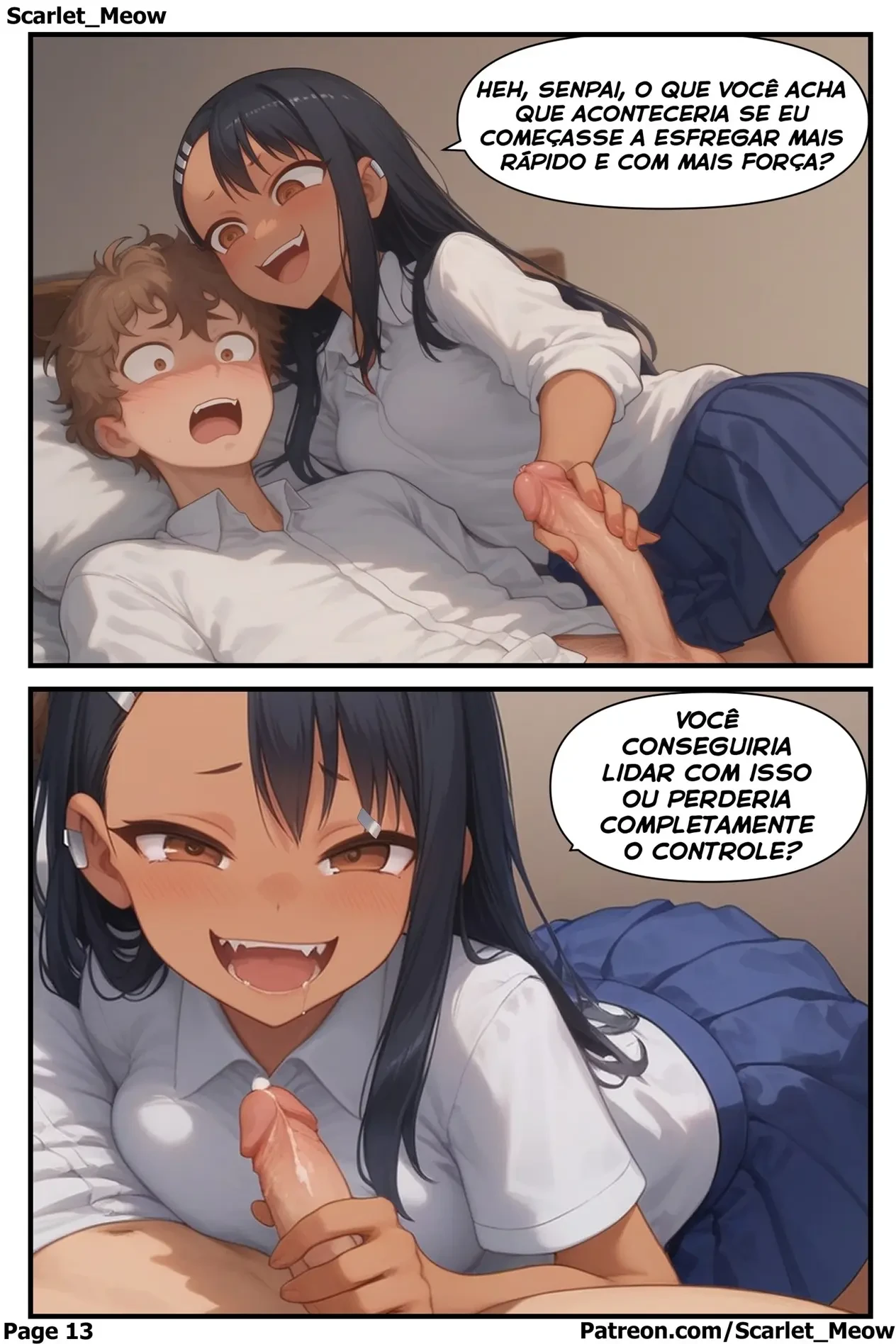 Nagatoro na Faculdade – Punheta – Completo