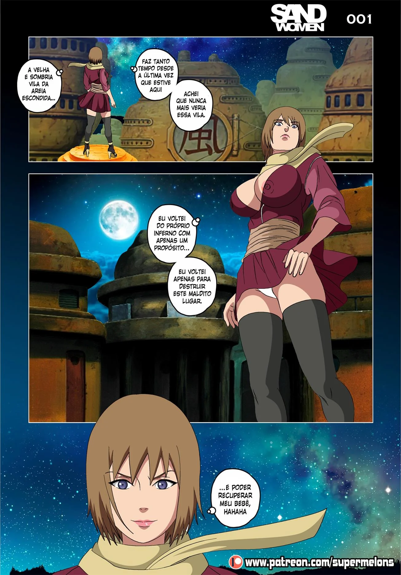 Ninjas vadias na vila da areia – Exibicionismo – Desenho de Sexo