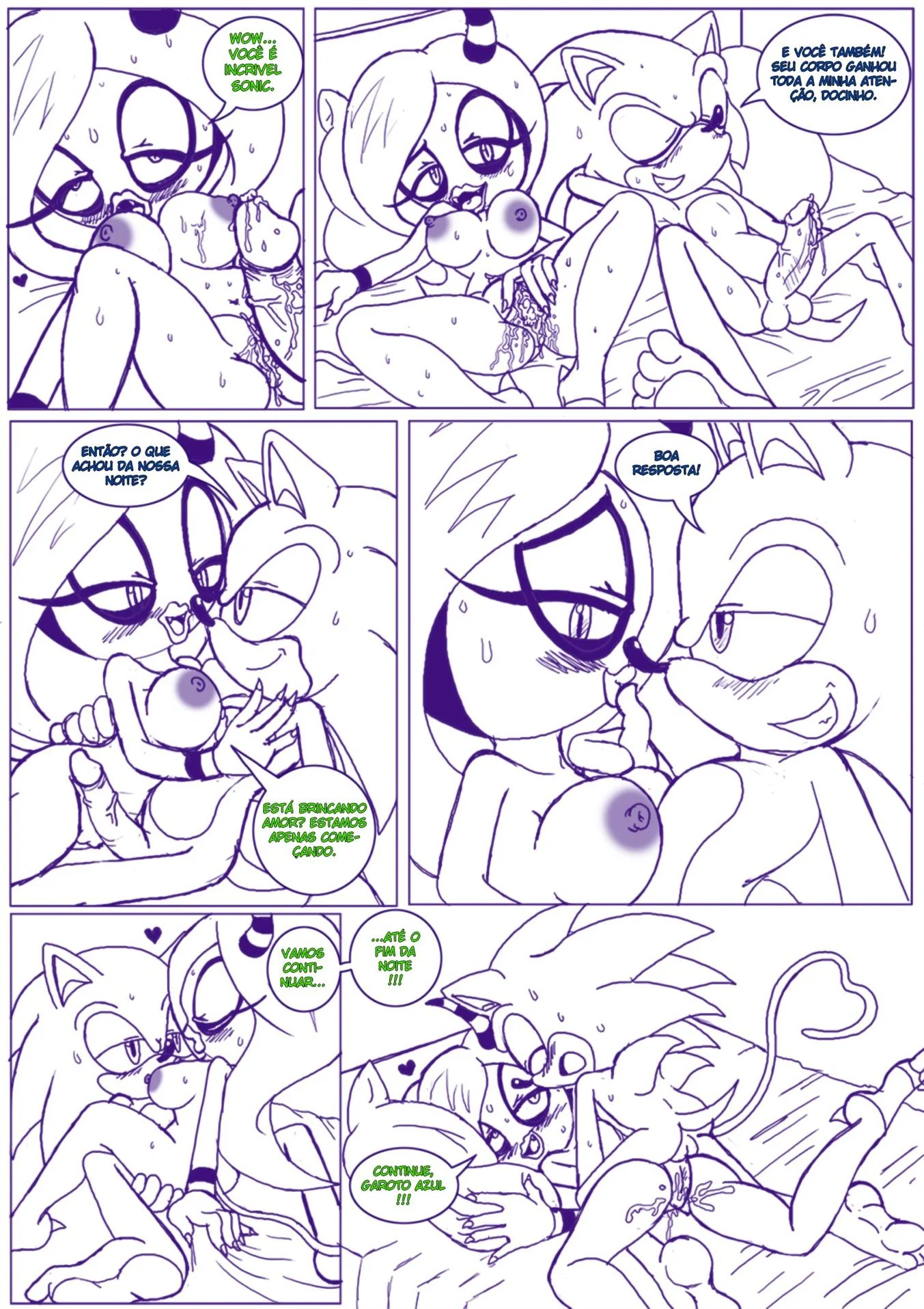 Noite de sexo do Sonic – Peitões – Desenho Erótico Noite de sexo do Sonic – Peitões – Desenho Erótico