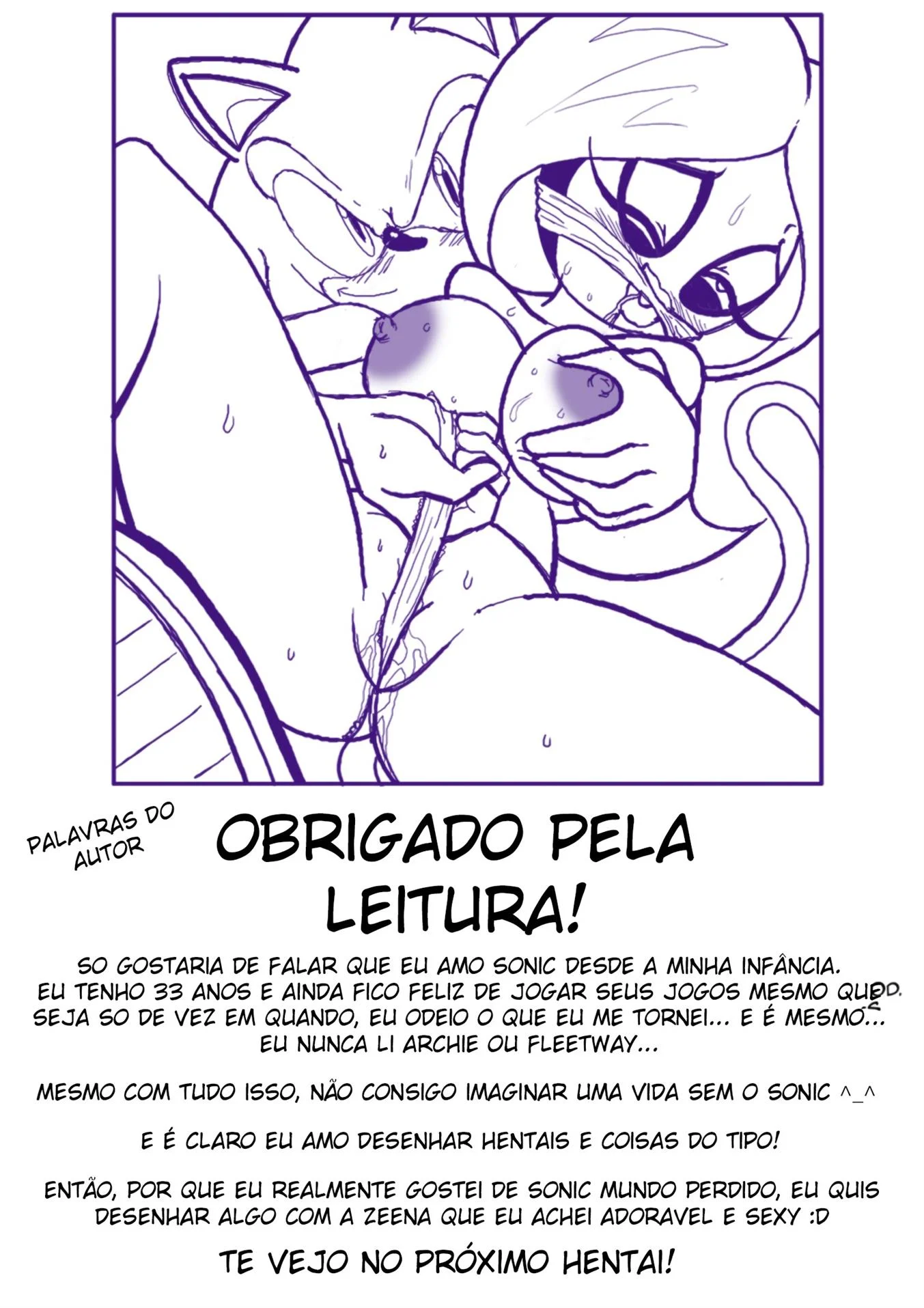 Noite de sexo do Sonic – Peitões – Desenho Erótico Noite de sexo do Sonic – Peitões – Desenho Erótico