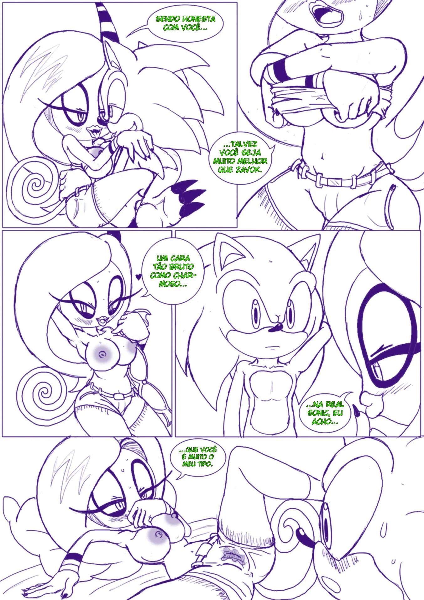 Noite de sexo do Sonic – Peitões – Desenho Erótico Noite de sexo do Sonic – Peitões – Desenho Erótico
