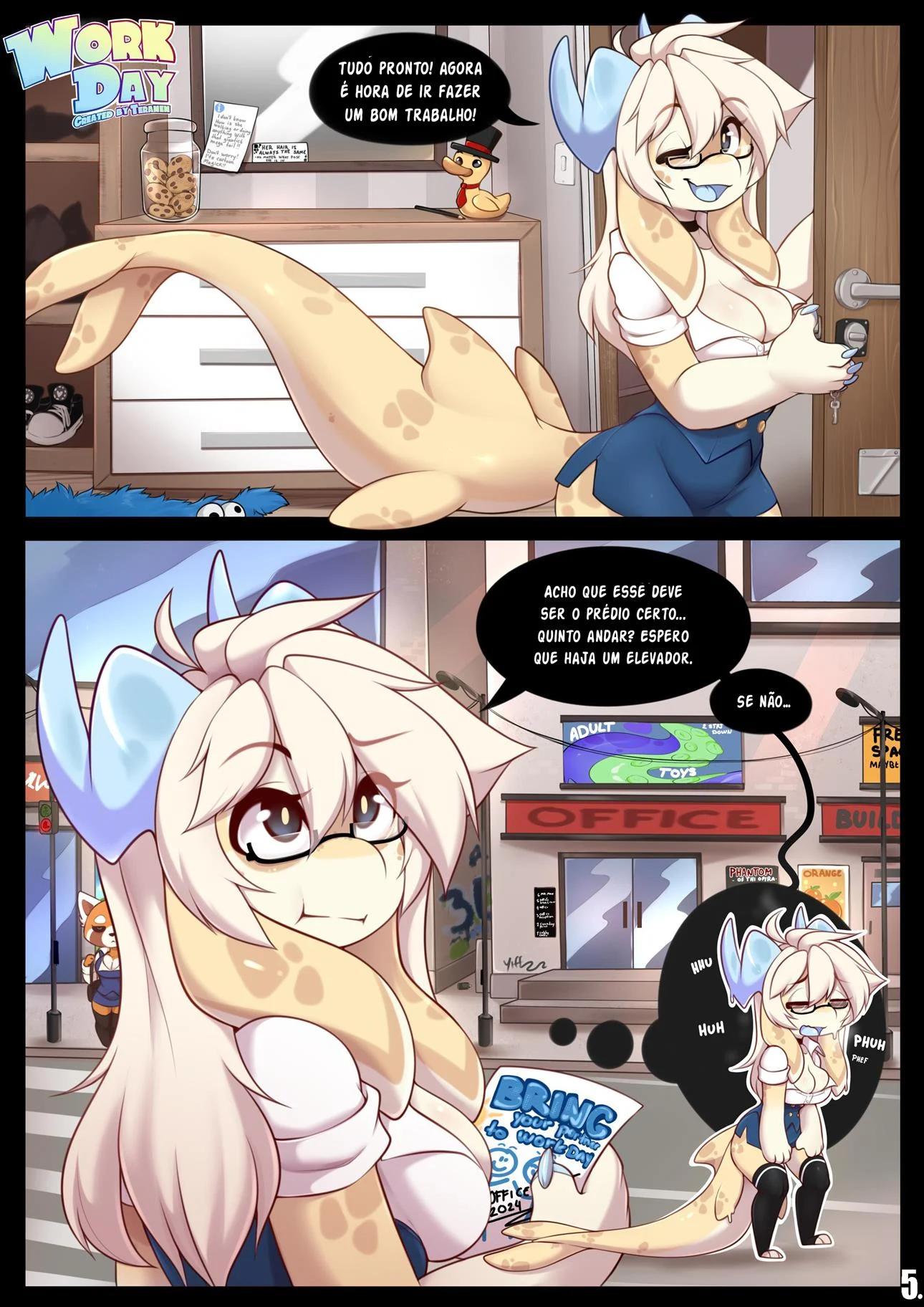 O dia de trabalho da assistente dragão – Boquete – Português Brasileiro