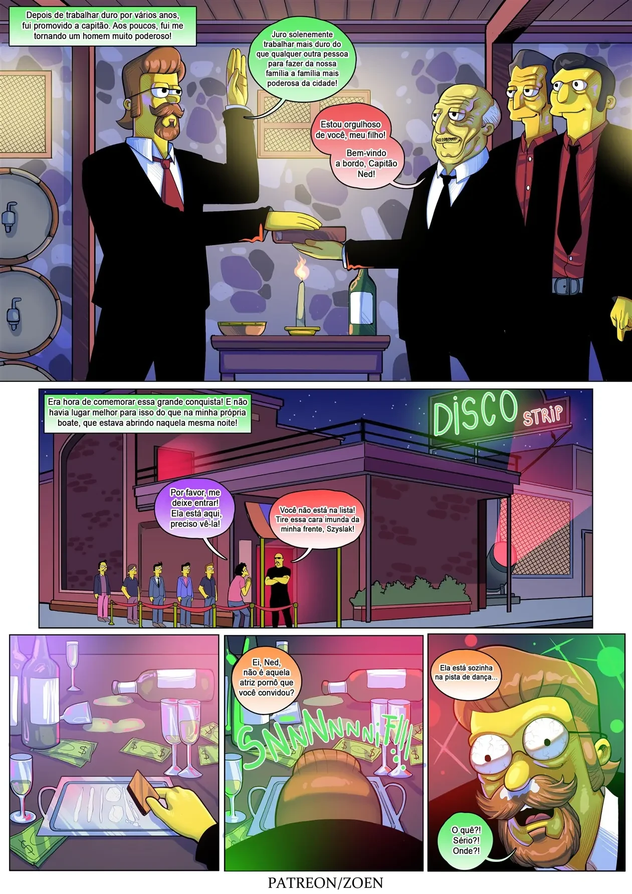 O Lado Oculto de Ned – Simpsons Pornô – Quadrinho Completo