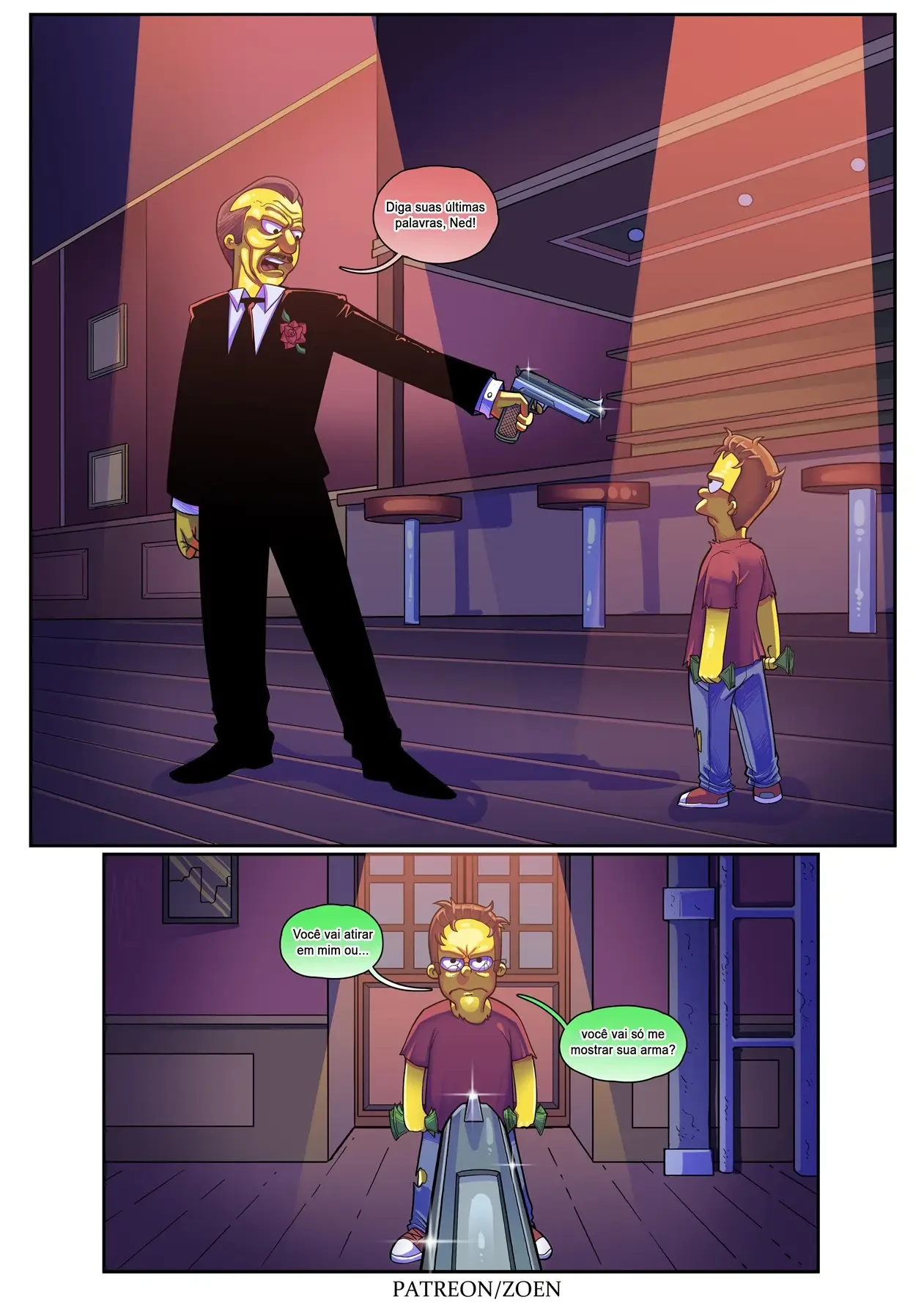O Lado Oculto de Ned – Simpsons Pornô – Quadrinho Completo