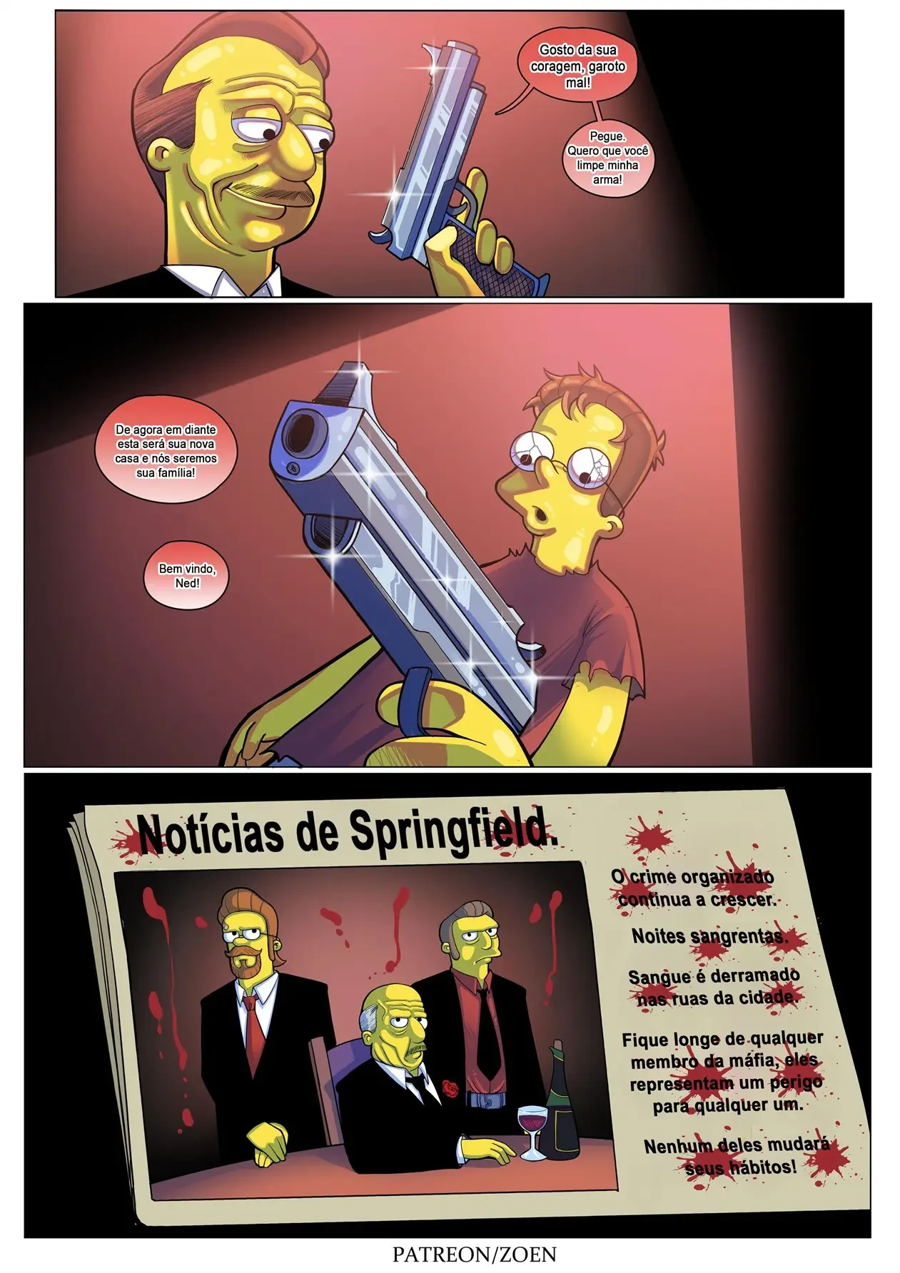 O Lado Oculto de Ned – Simpsons Pornô – Quadrinho Completo