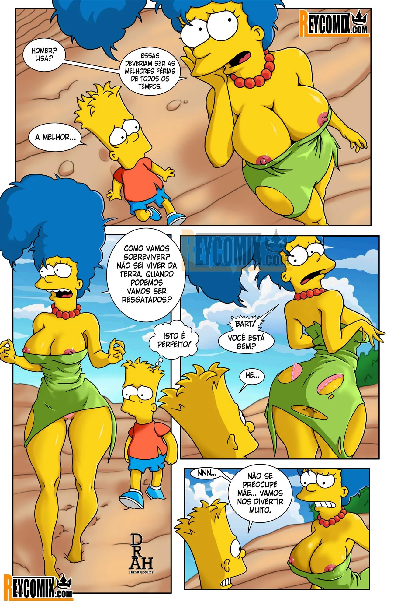 O paraíso dos Simpsons – Incesto – Desenho Erótico