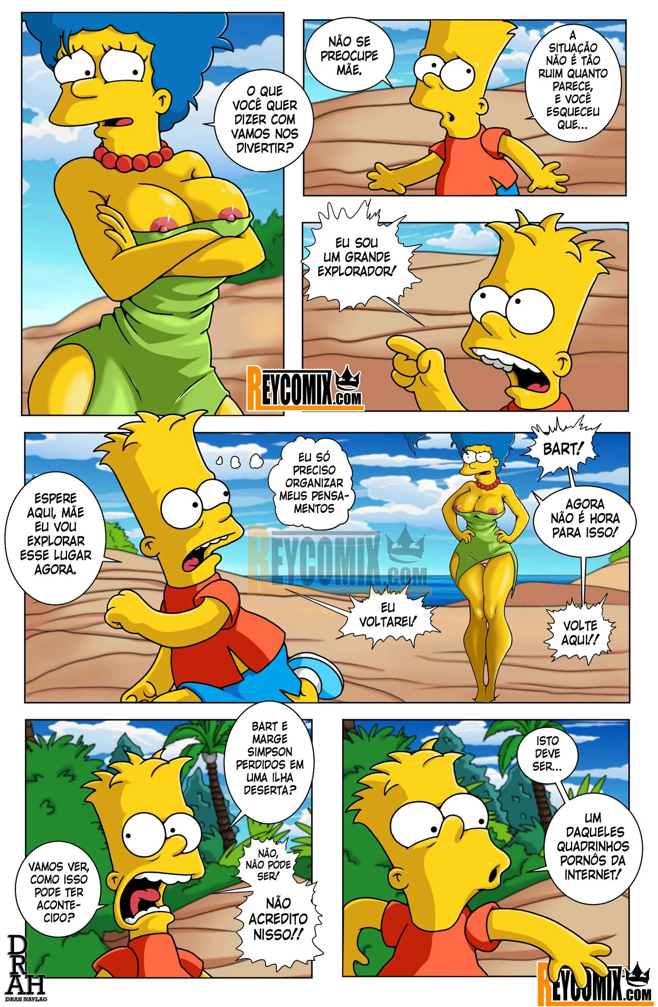 O paraíso dos Simpsons – Incesto – Desenho Erótico