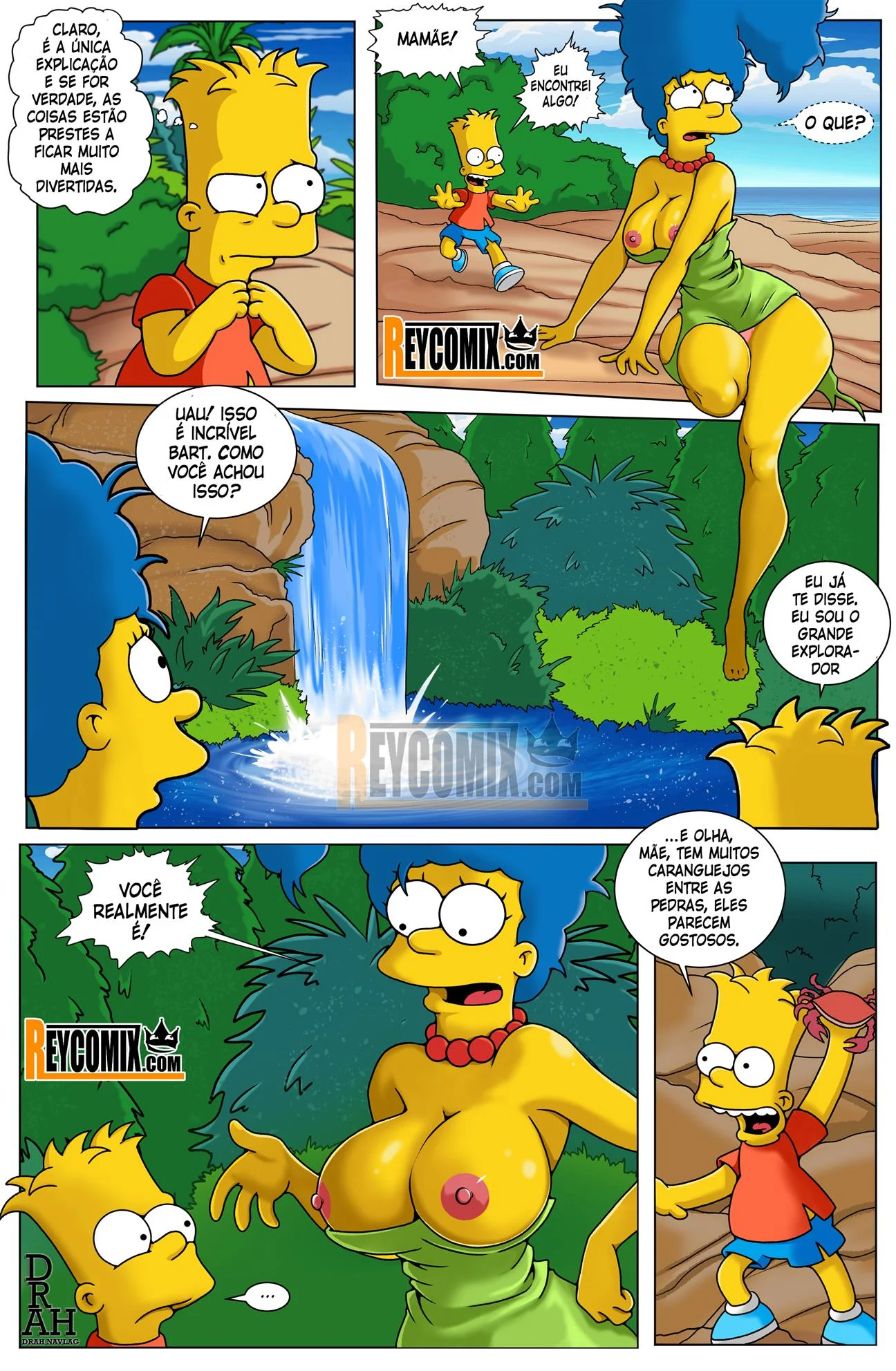 O paraíso dos Simpsons – Incesto – Desenho Erótico