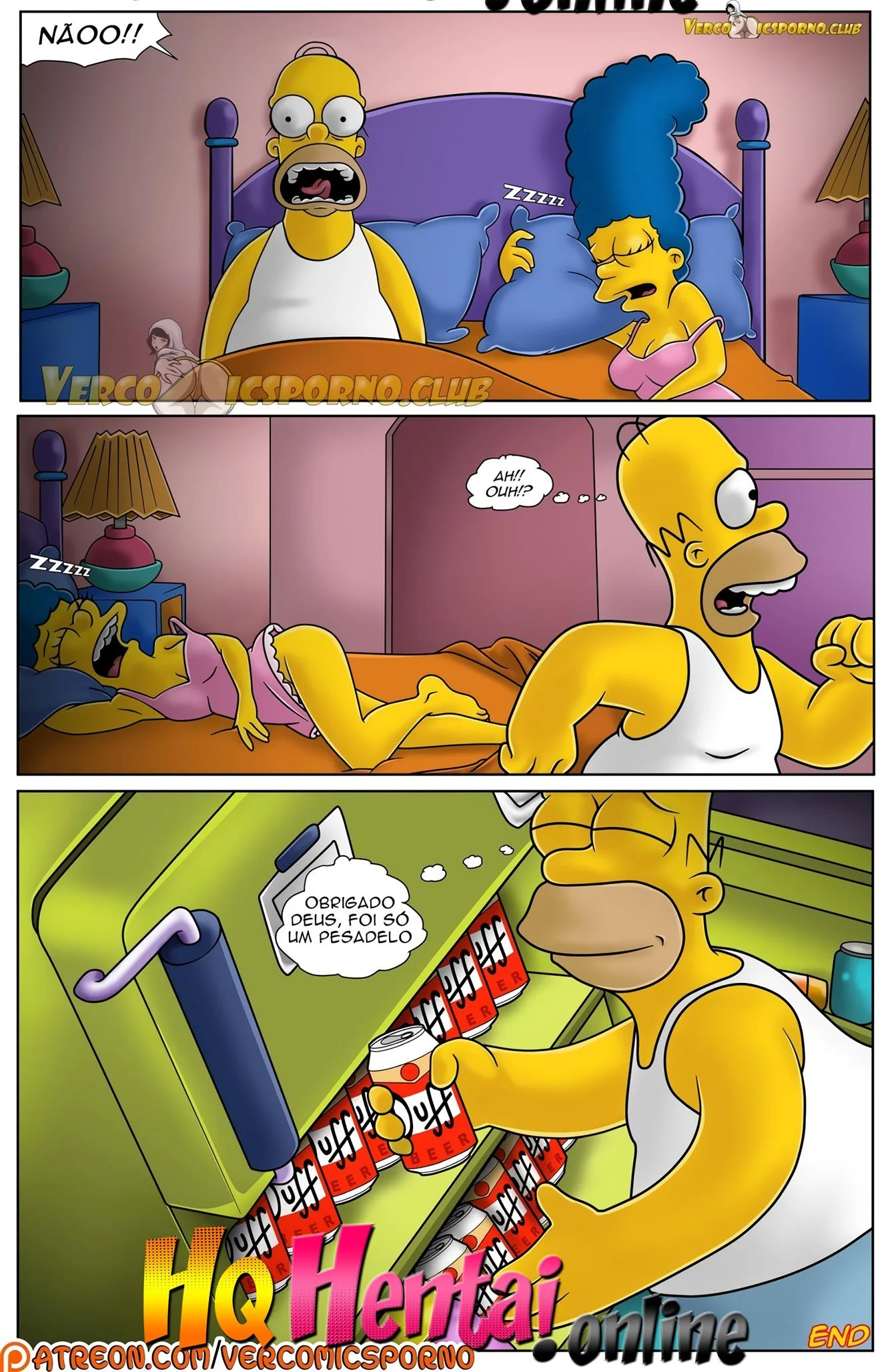 O pesadelo de Homer – Velho Tarado – Quadrinho Completo
