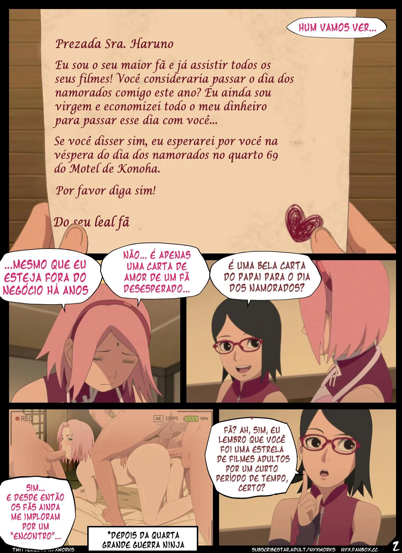 Passando o dia dos namorados com a Sakura – Peitões – Sexo em Desenho