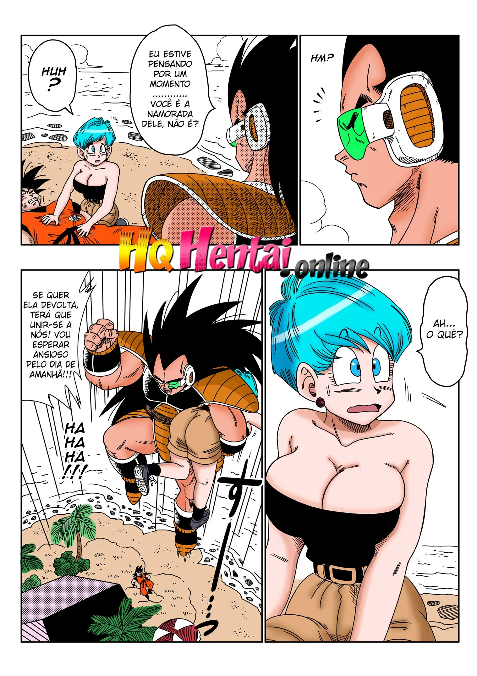 Raditz fodendo Bulma – Pau Grande – Quadrinho Completo