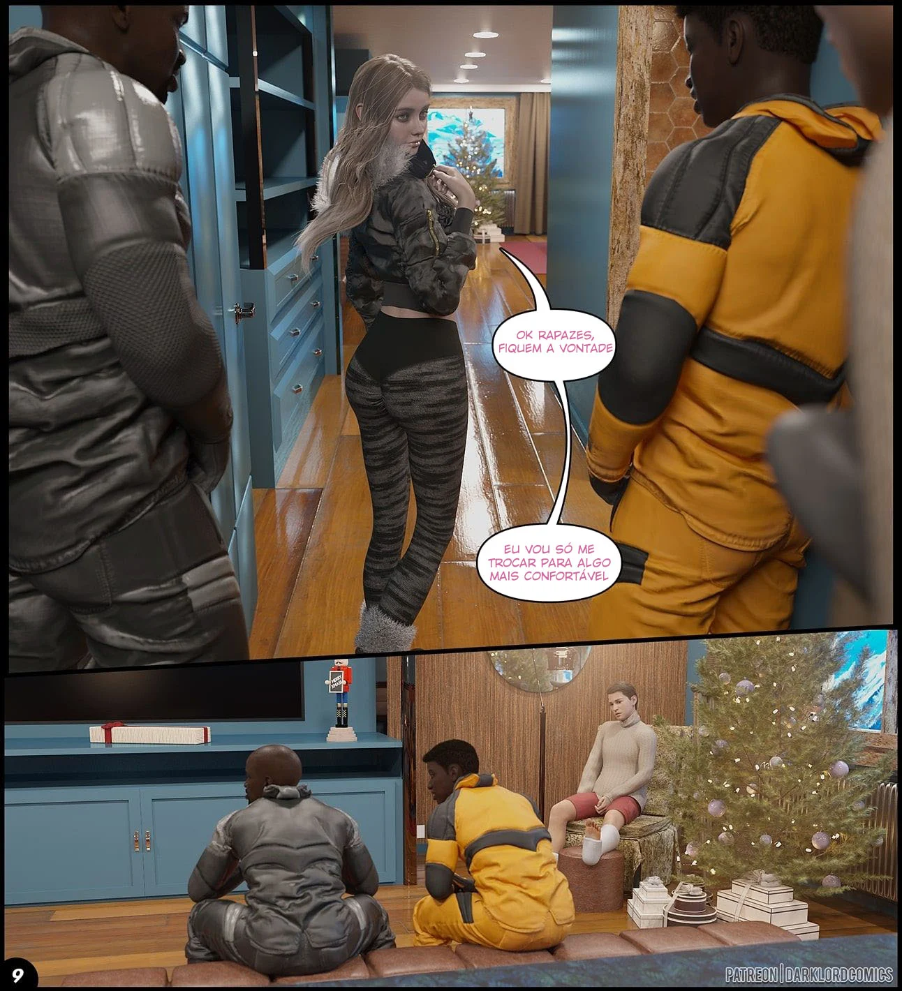 Rose Goes Skiing – Hentai Interracial – Quadrinho Completo