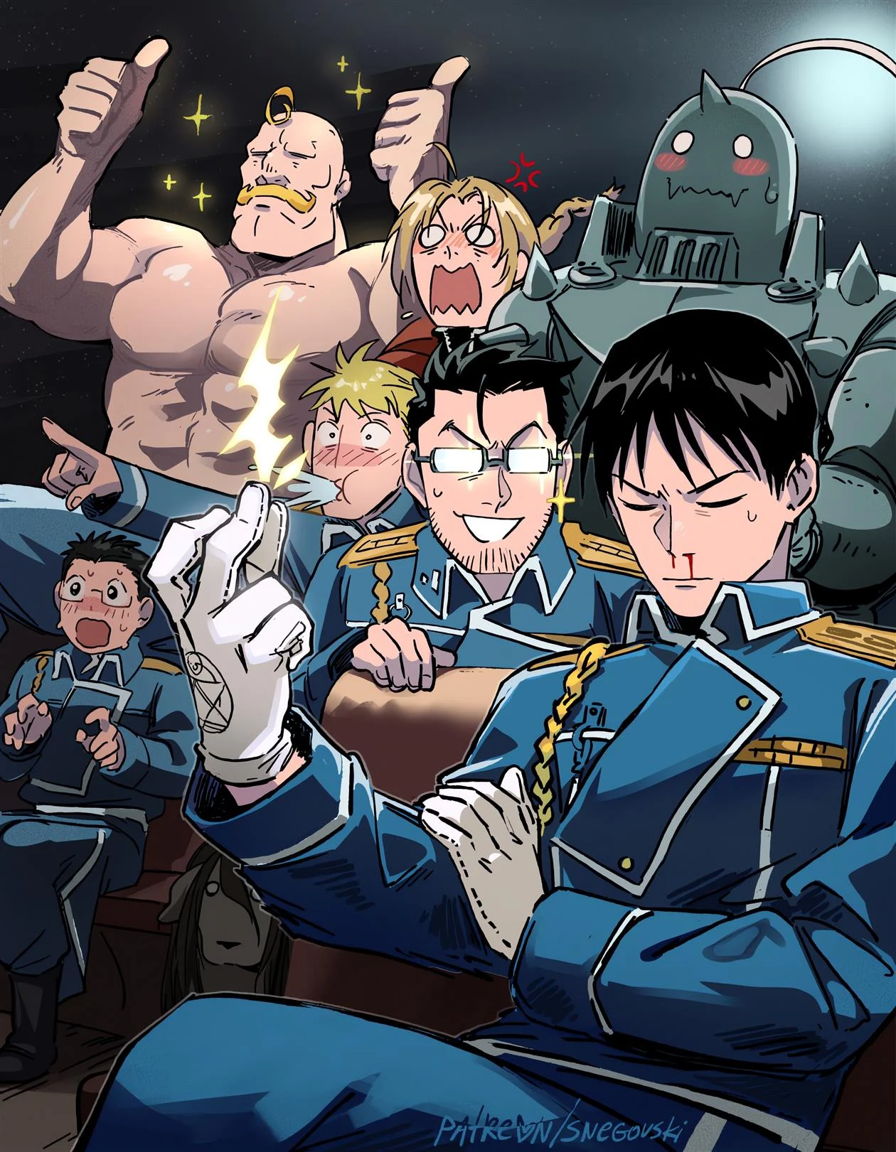 Roy Mustang e Riza Hawkeye – Full Metal Alchemist Hentai – HQ em Português