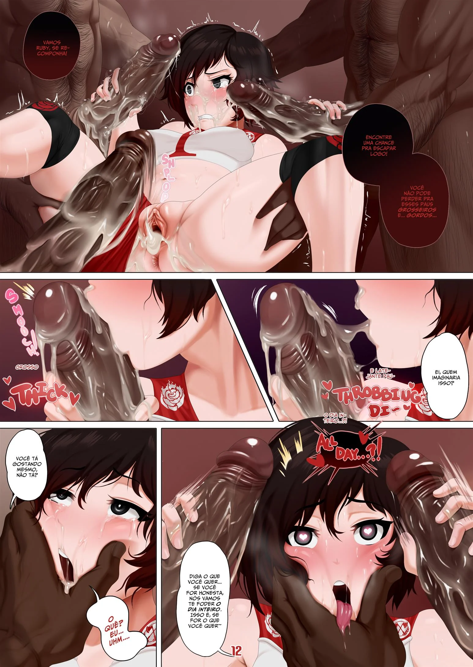 Ruby &eacute; treinada pelos neg&otilde;es &ndash; RWBY Hentai &ndash; Quadrinho Completo