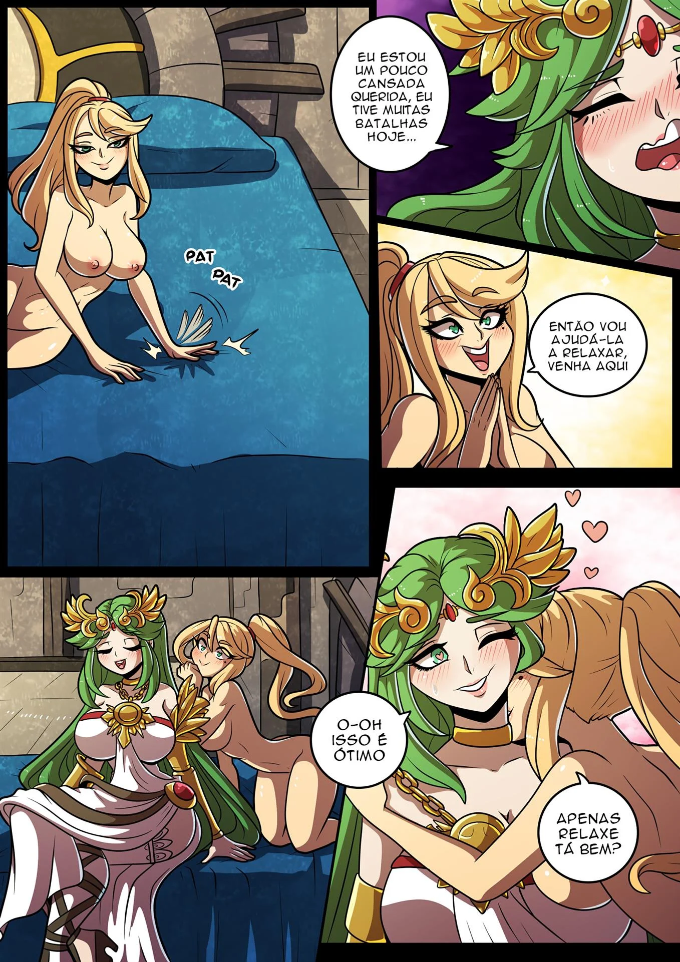 Samus e Palutena batalham na cama – Lésbicas – Português do Brasil Samus e Palutena batalham na cama – Lésbicas – Português do Brasil