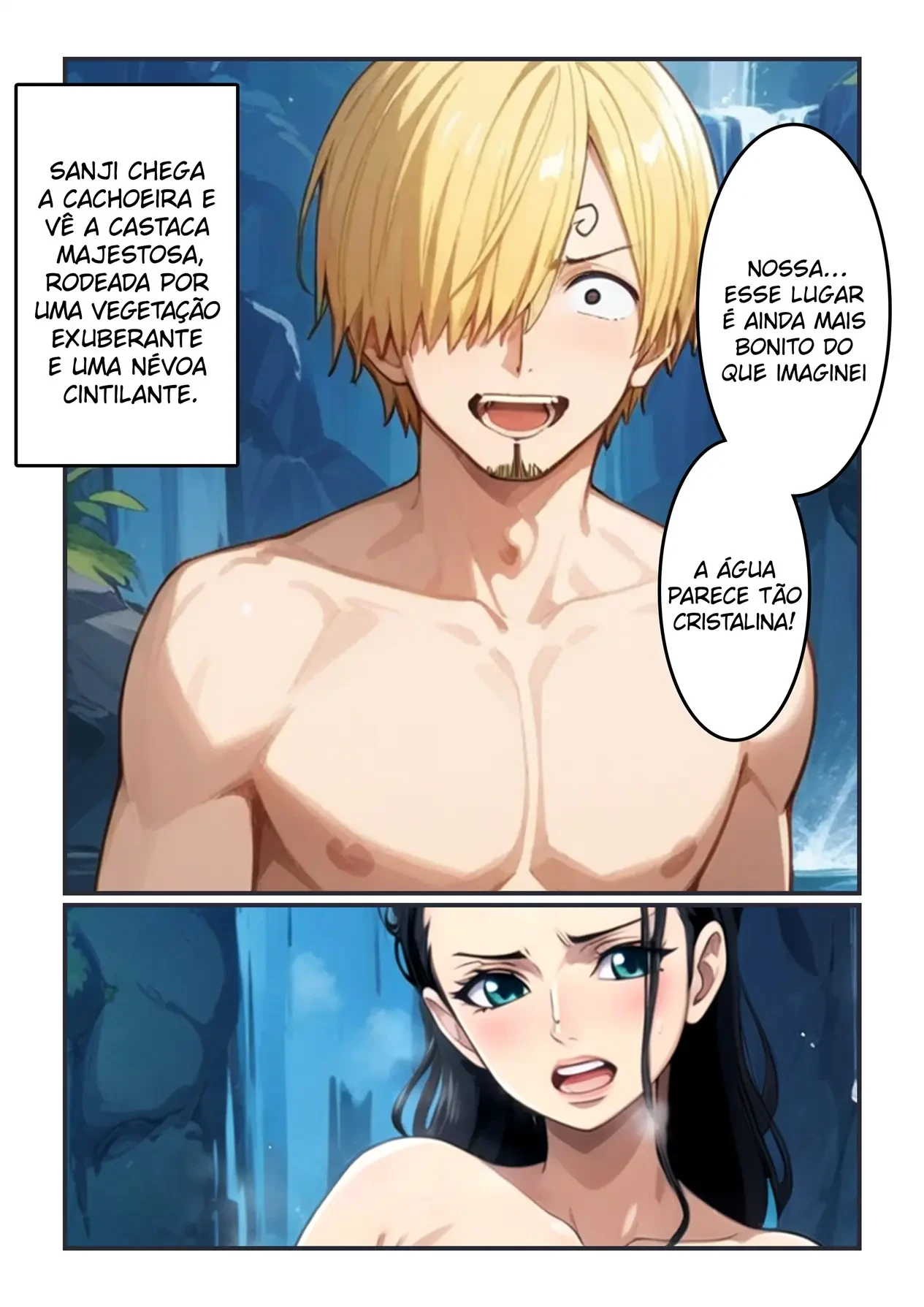 Sanji Fodendo Robin na Cachoeira – Hentai – Completo