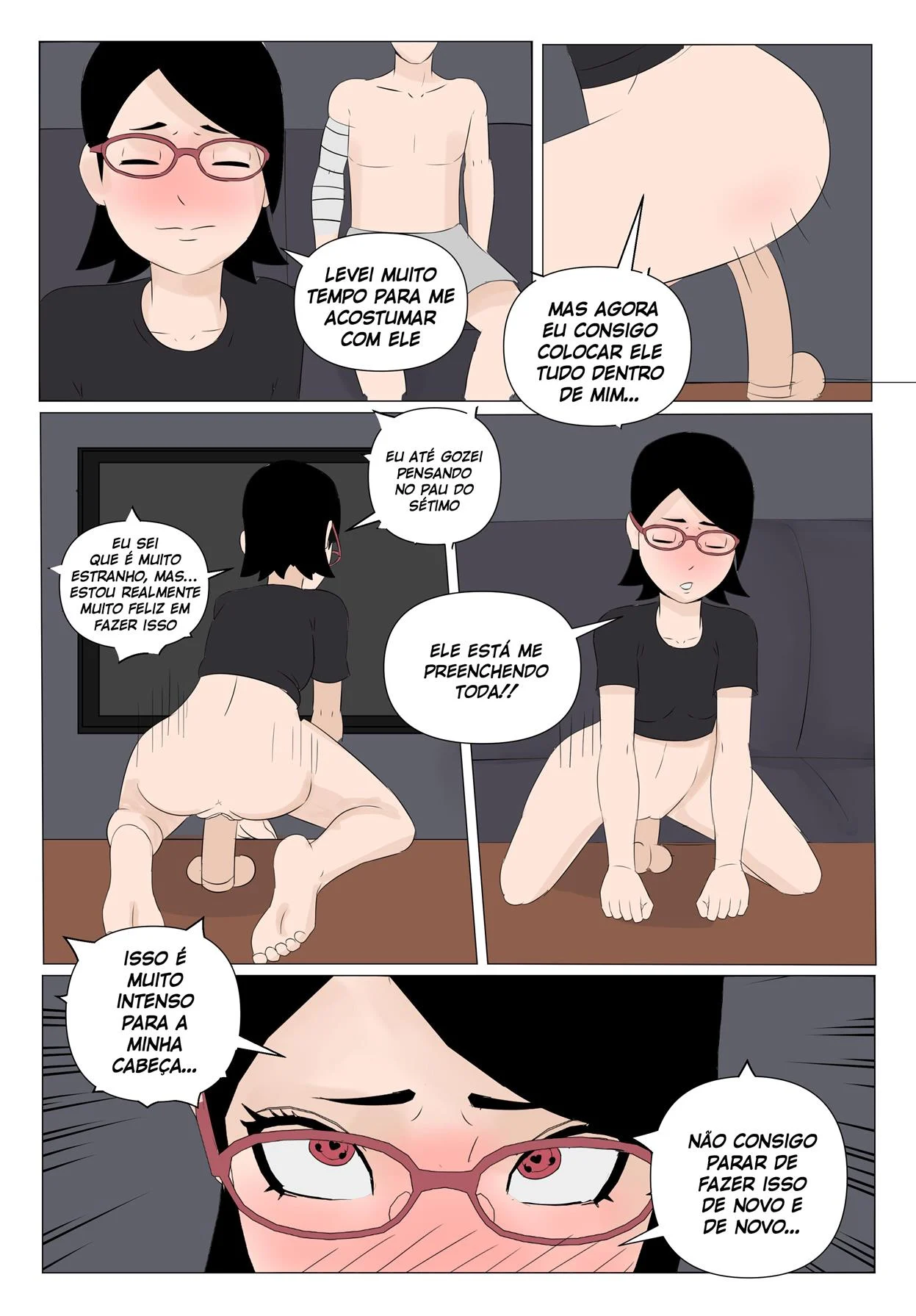 Sarada em busca do Mangekyo Sharingan 4 – Sarada Hentai – Versão PT-BR