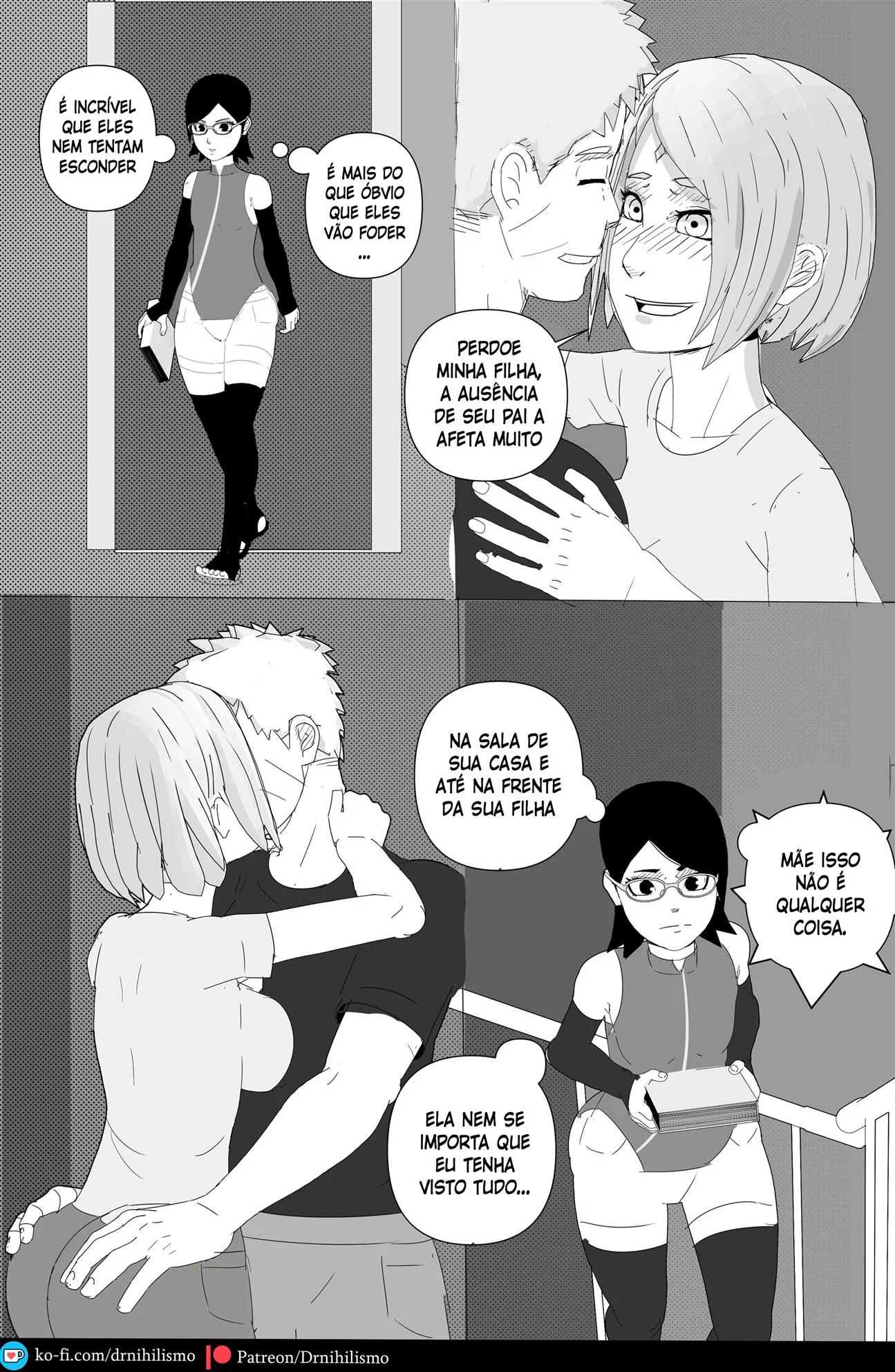 Sarada em busca do Mangekyo Sharingan – HQ Hentai – Desenho de Sexo