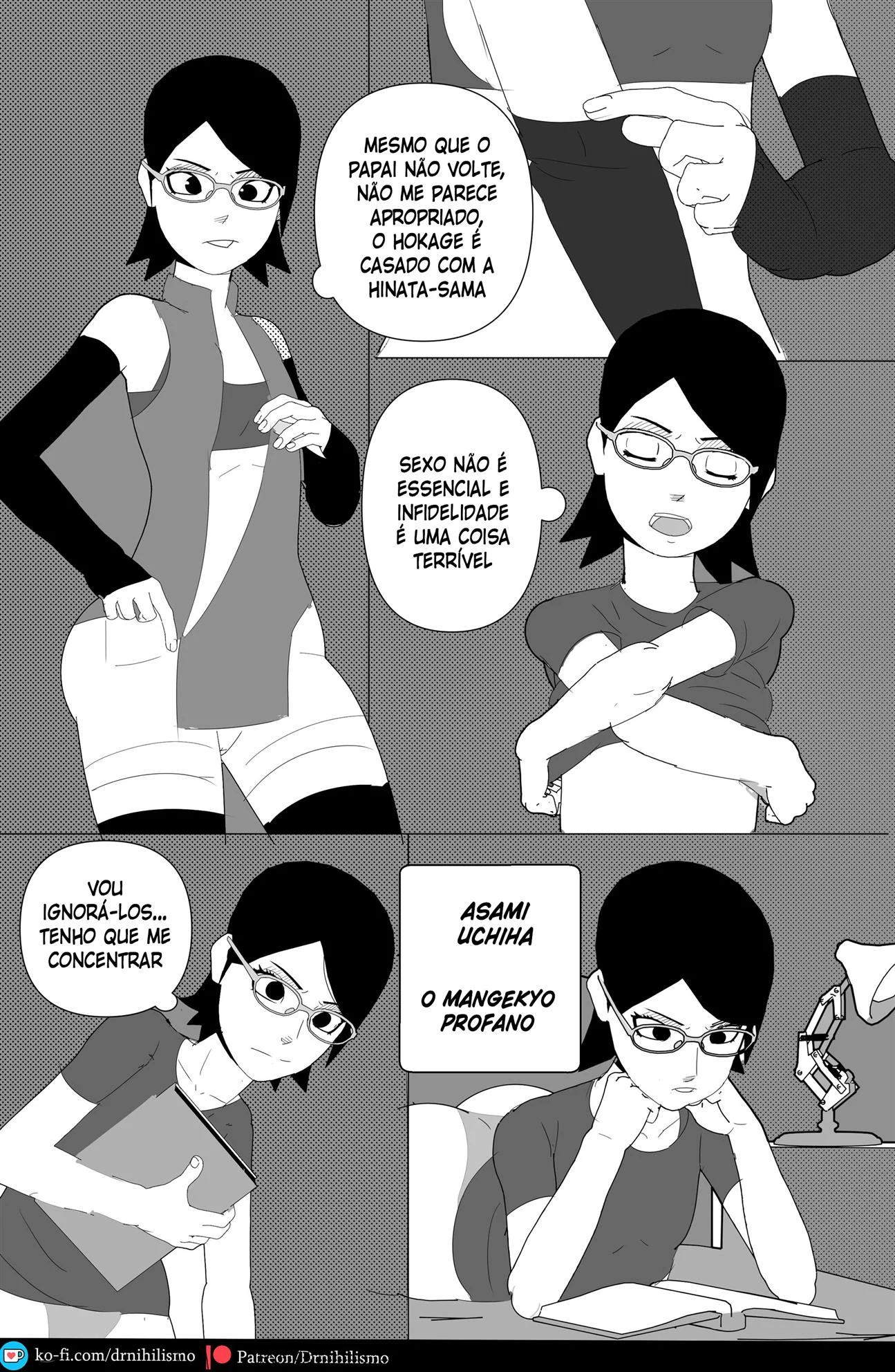 Sarada em busca do Mangekyo Sharingan – HQ Hentai – Desenho de Sexo