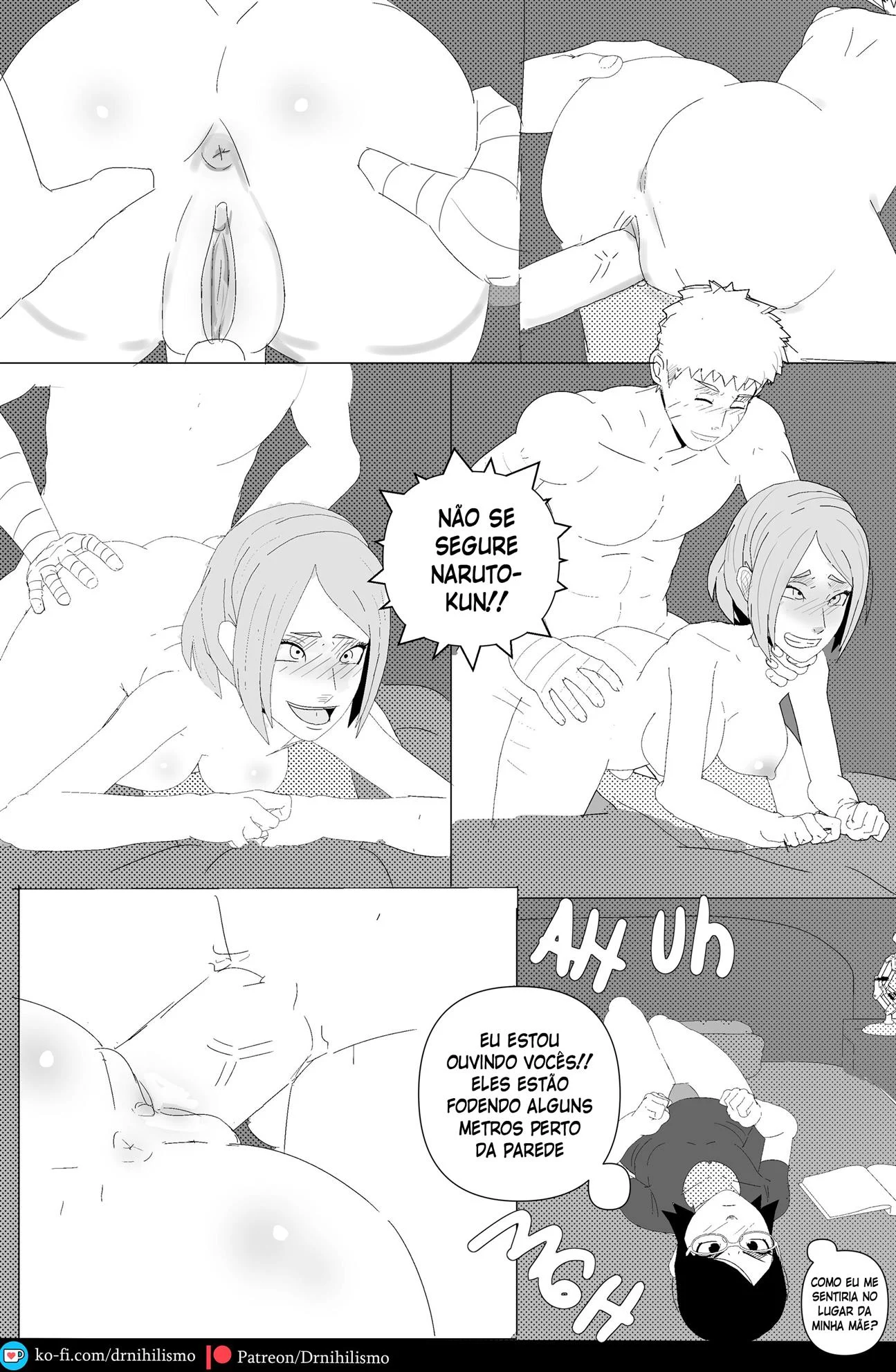 Sarada em busca do Mangekyo Sharingan – HQ Hentai – Desenho de Sexo