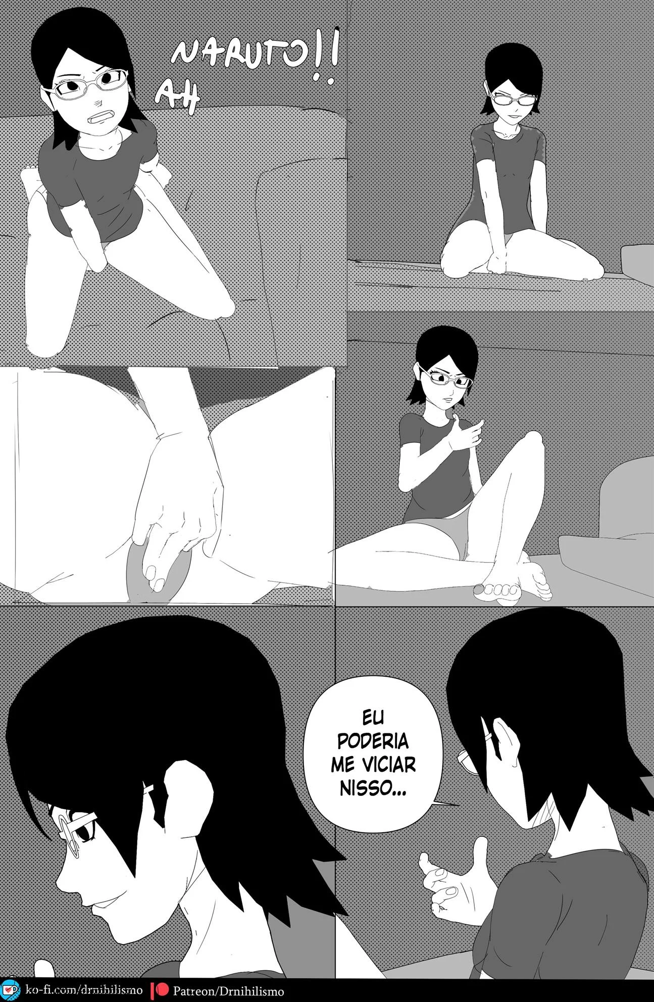 Sarada em busca do Mangekyo Sharingan – HQ Hentai – Desenho de Sexo