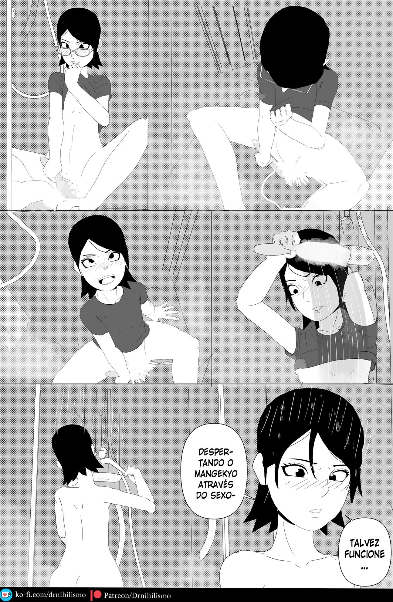 Sarada em busca do Mangekyo Sharingan – HQ Hentai – Desenho de Sexo