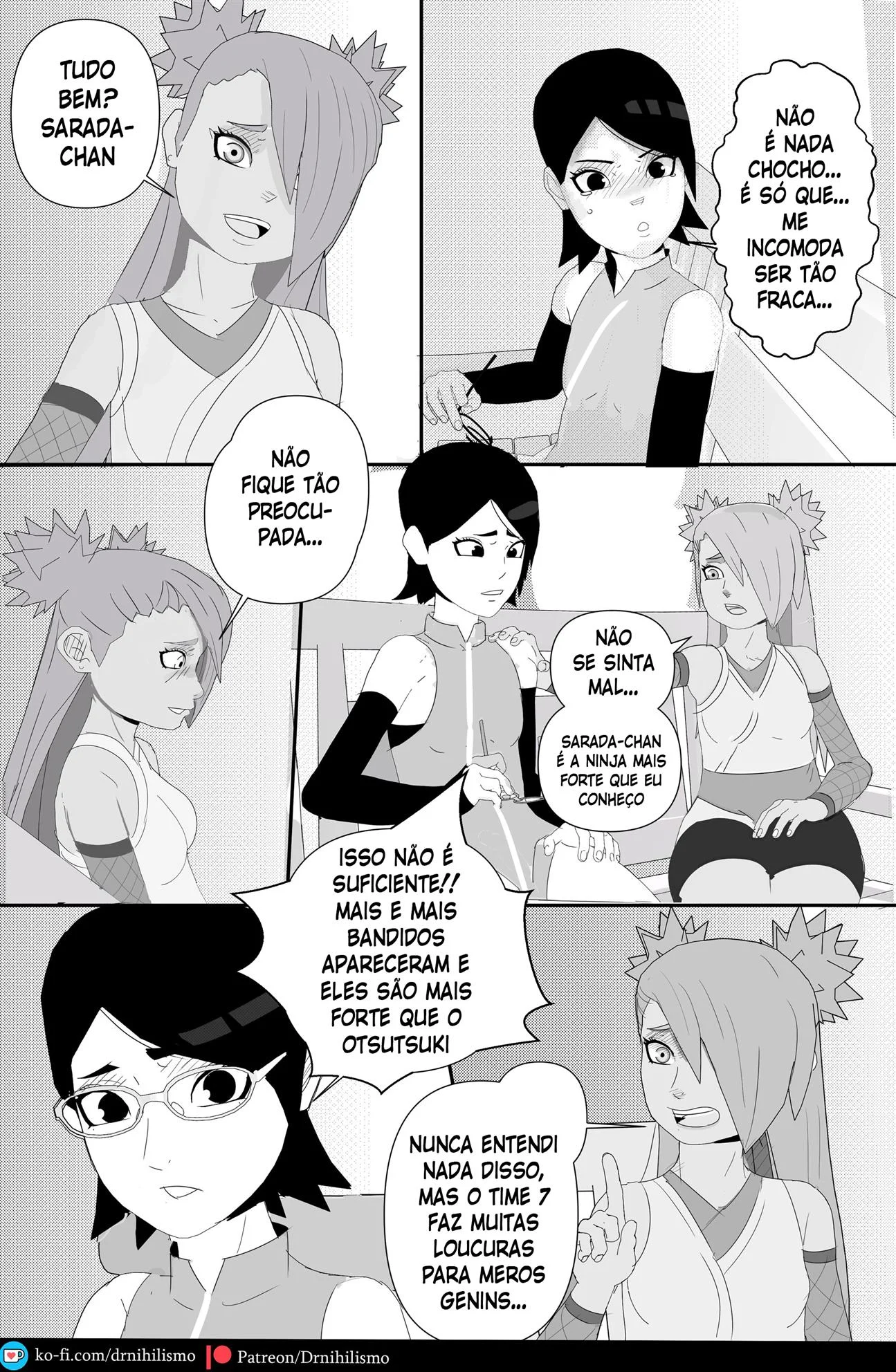 Sarada em busca do Mangekyo Sharingan – HQ Hentai – Desenho de Sexo