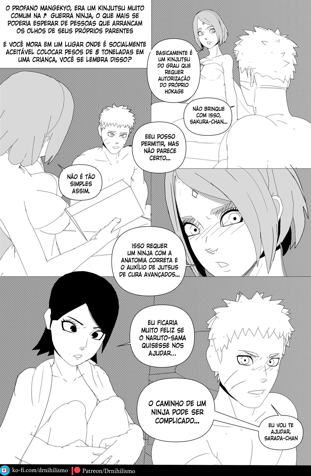 Sarada em busca do Mangekyo Sharingan – HQ Hentai – Desenho de Sexo