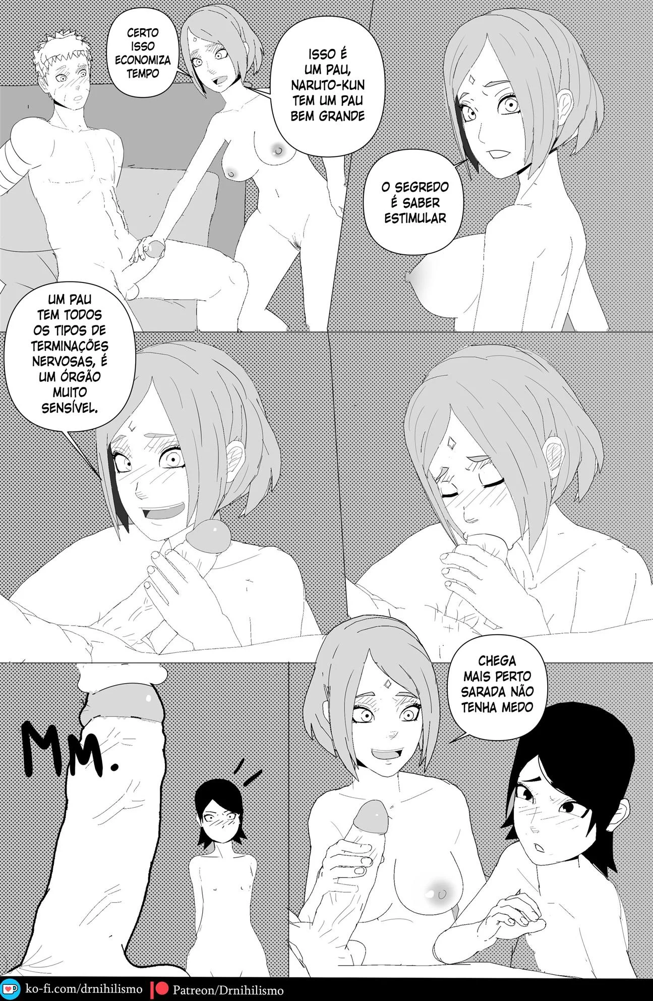 Sarada em busca do Mangekyo Sharingan – HQ Hentai – Desenho de Sexo