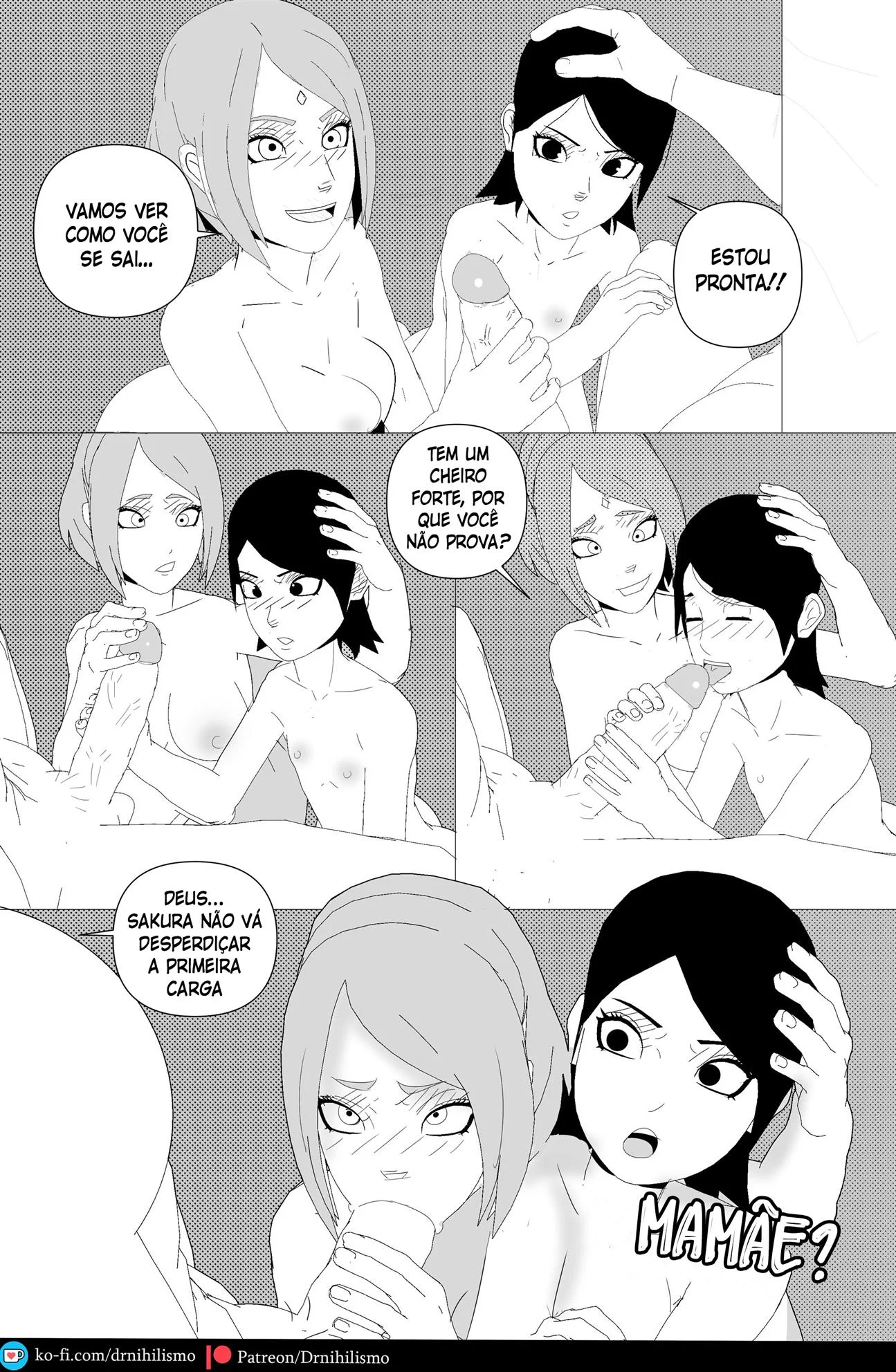 Sarada em busca do Mangekyo Sharingan – HQ Hentai – Desenho de Sexo