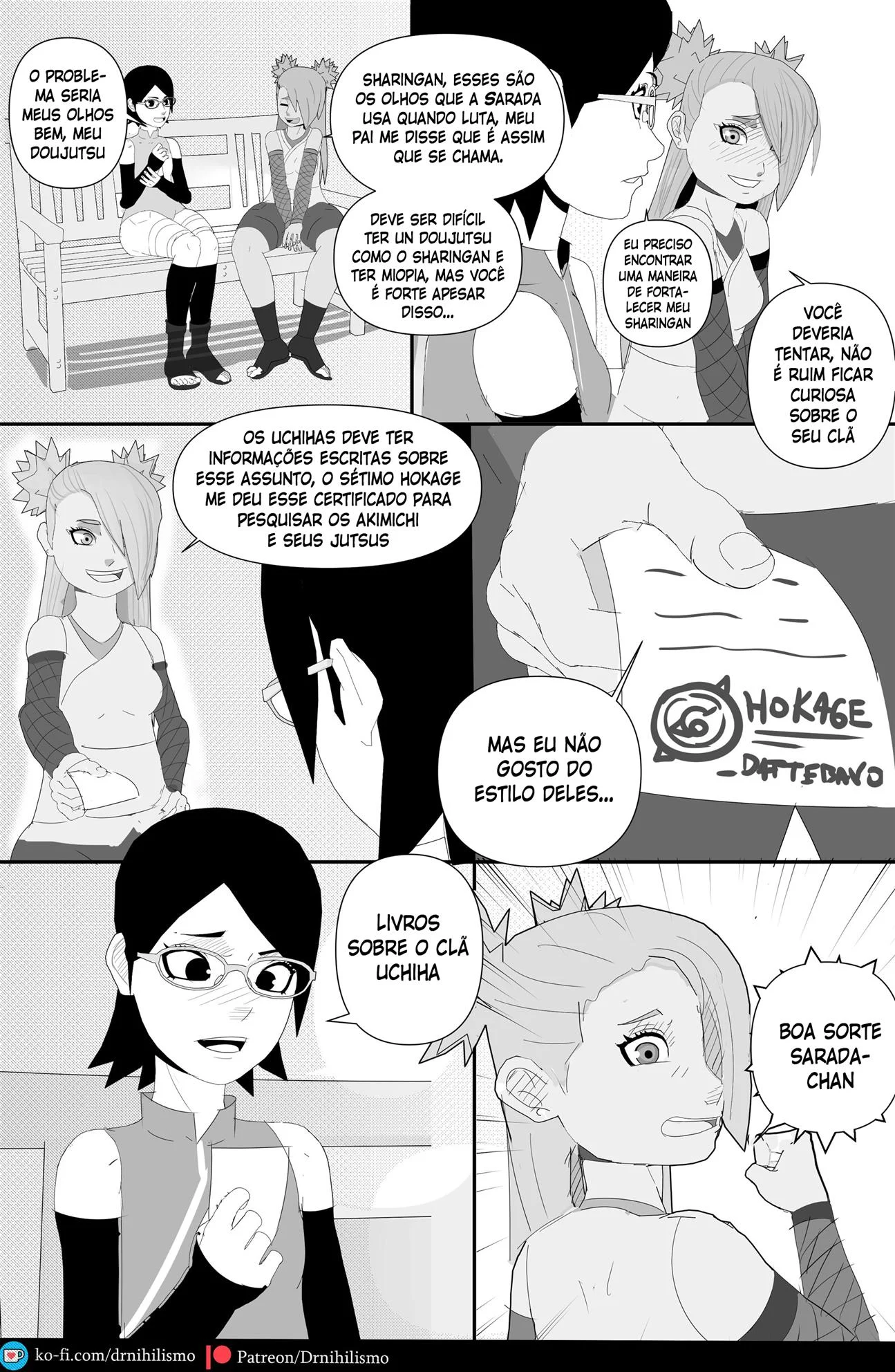 Sarada em busca do Mangekyo Sharingan – HQ Hentai – Desenho de Sexo