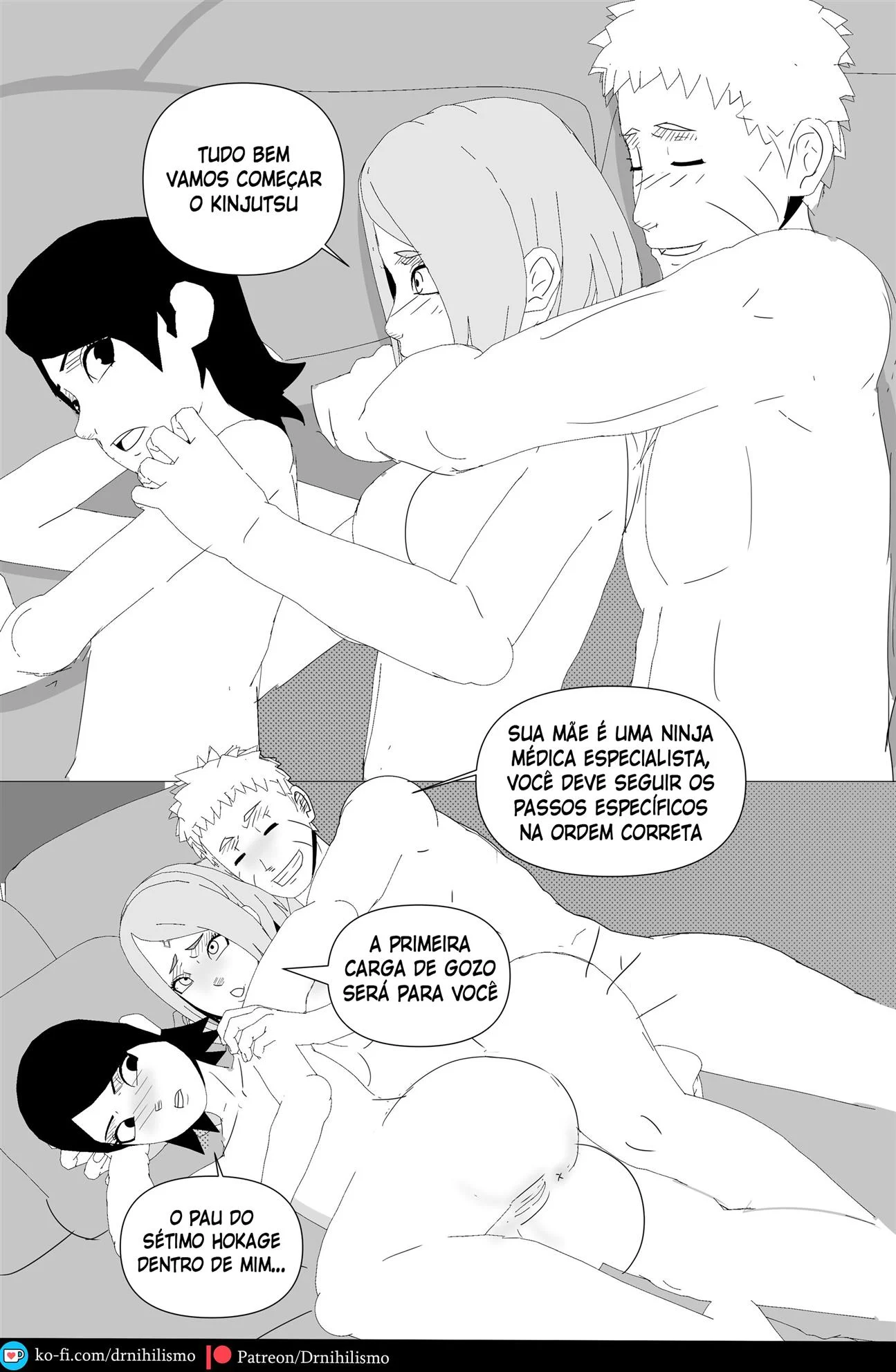 Sarada em busca do Mangekyo Sharingan – HQ Hentai – Desenho de Sexo