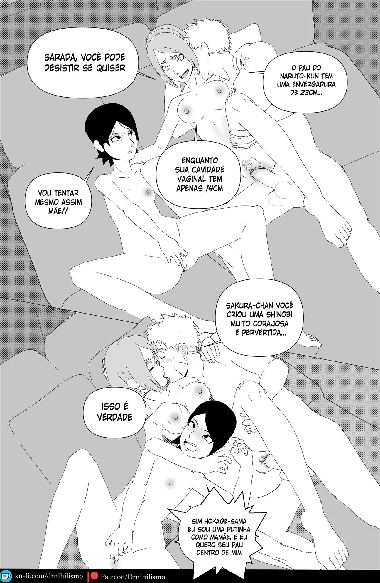 Sarada em busca do Mangekyo Sharingan – HQ Hentai – Desenho de Sexo