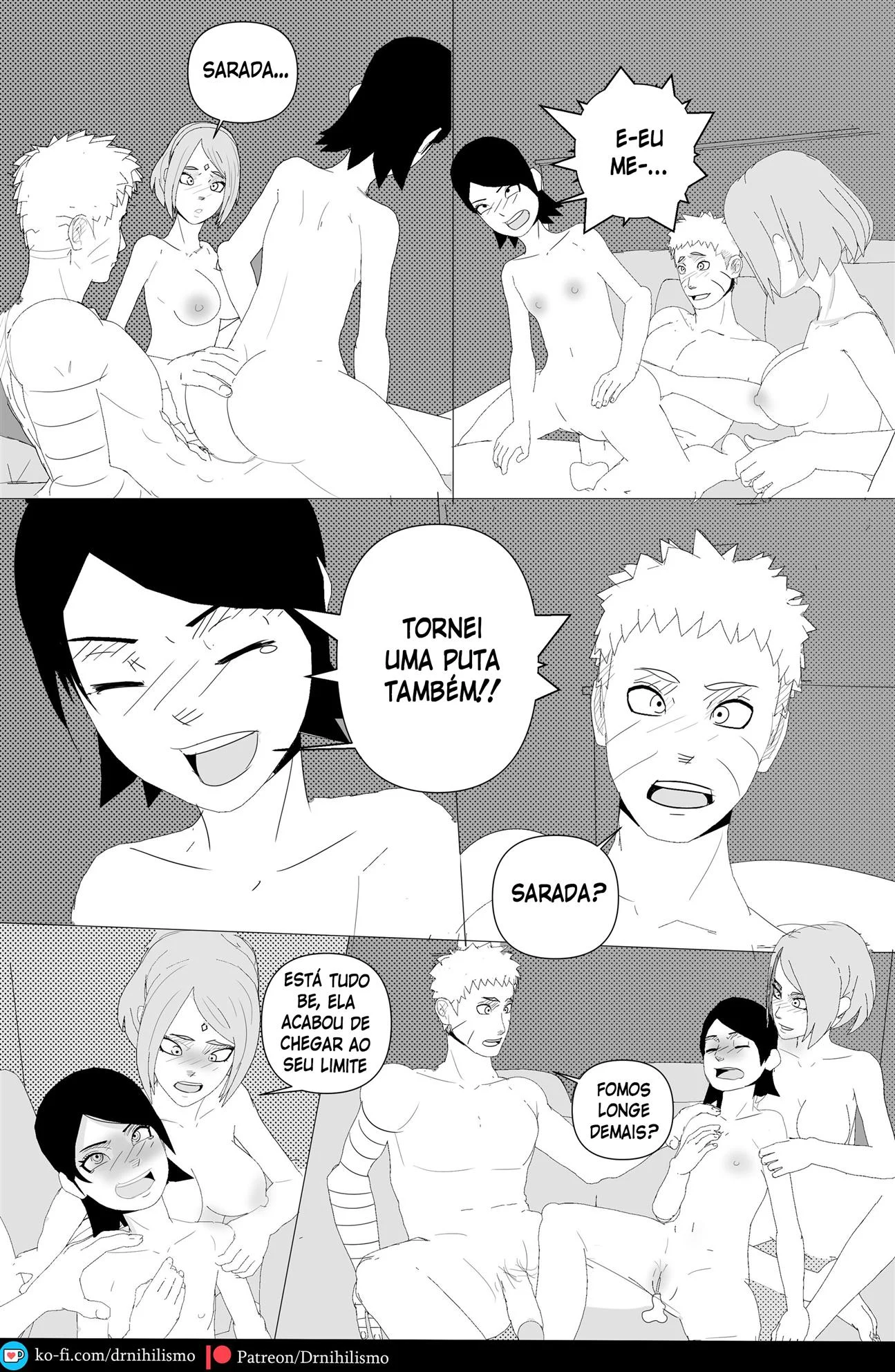Sarada em busca do Mangekyo Sharingan – HQ Hentai – Desenho de Sexo