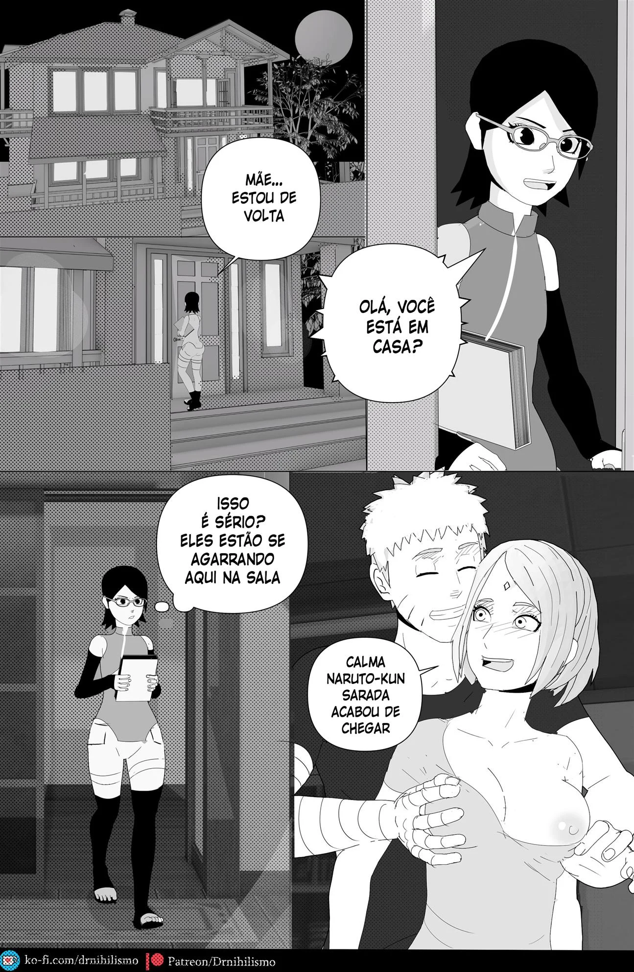 Sarada em busca do Mangekyo Sharingan – HQ Hentai – Desenho de Sexo