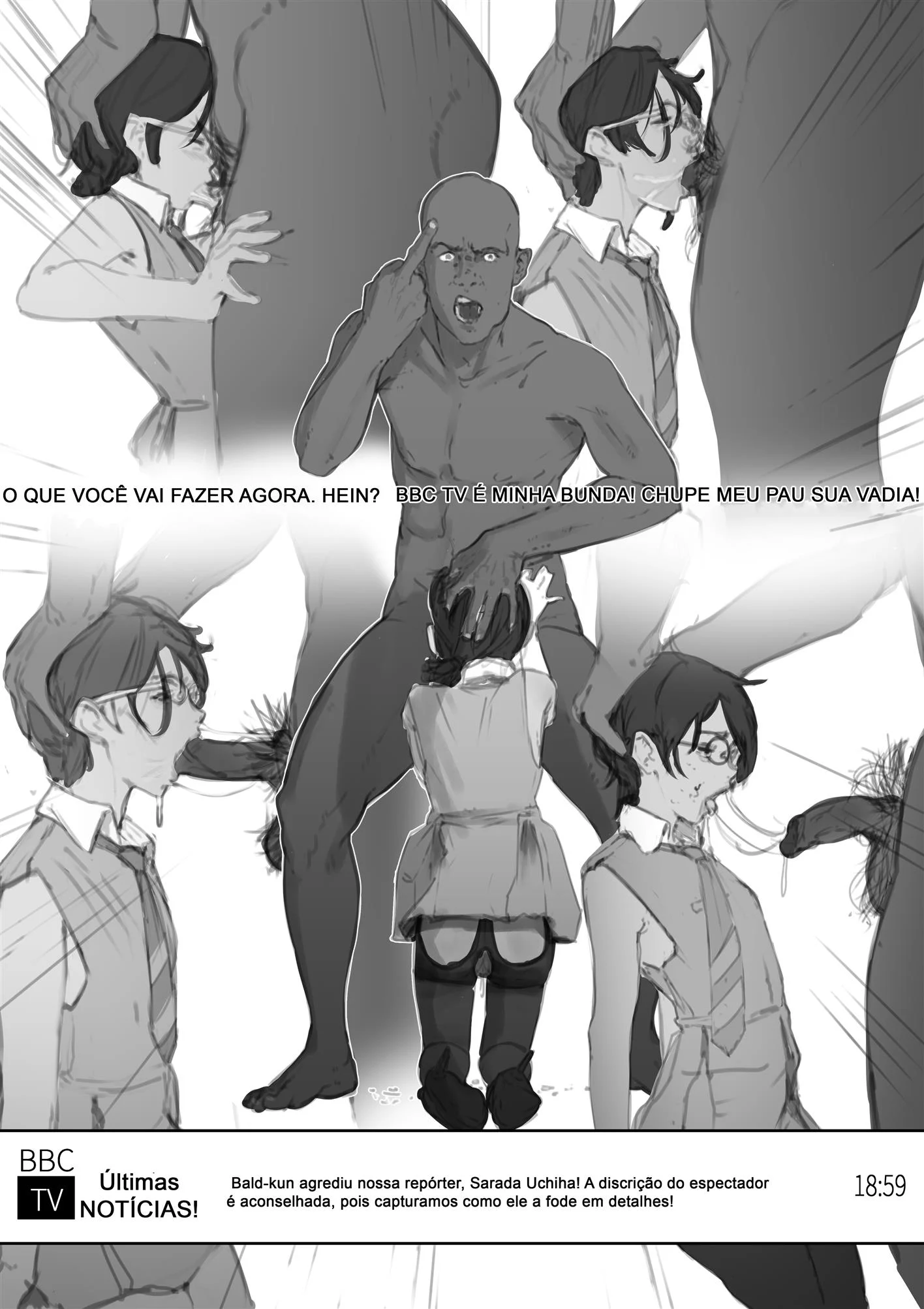 Sarada entrevista um ator pornô – Hentai – Quadrinho Completo