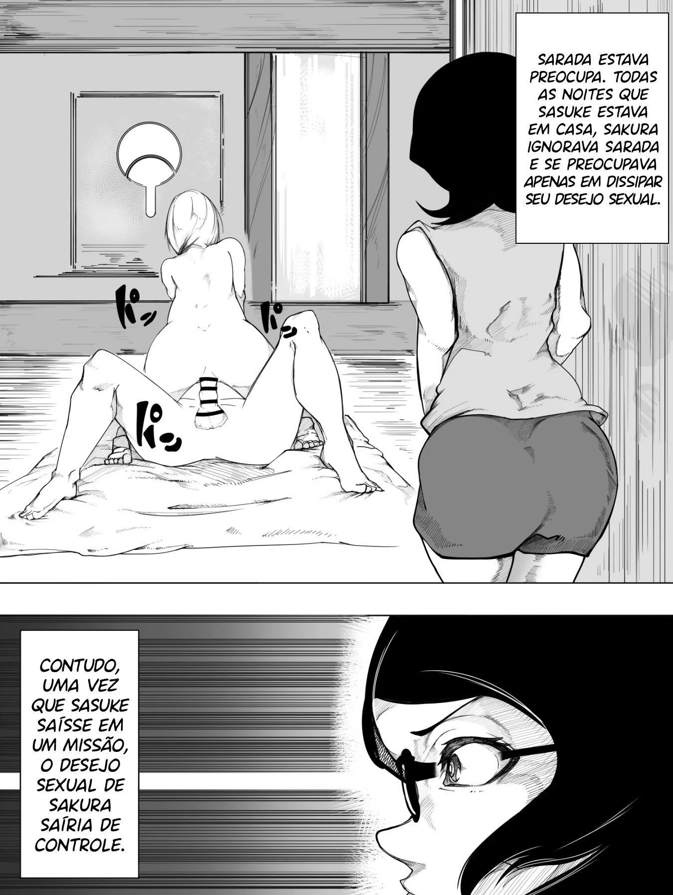 Sarada saciando o desejo de Sakura – Peitões – Sexo em Desenho
